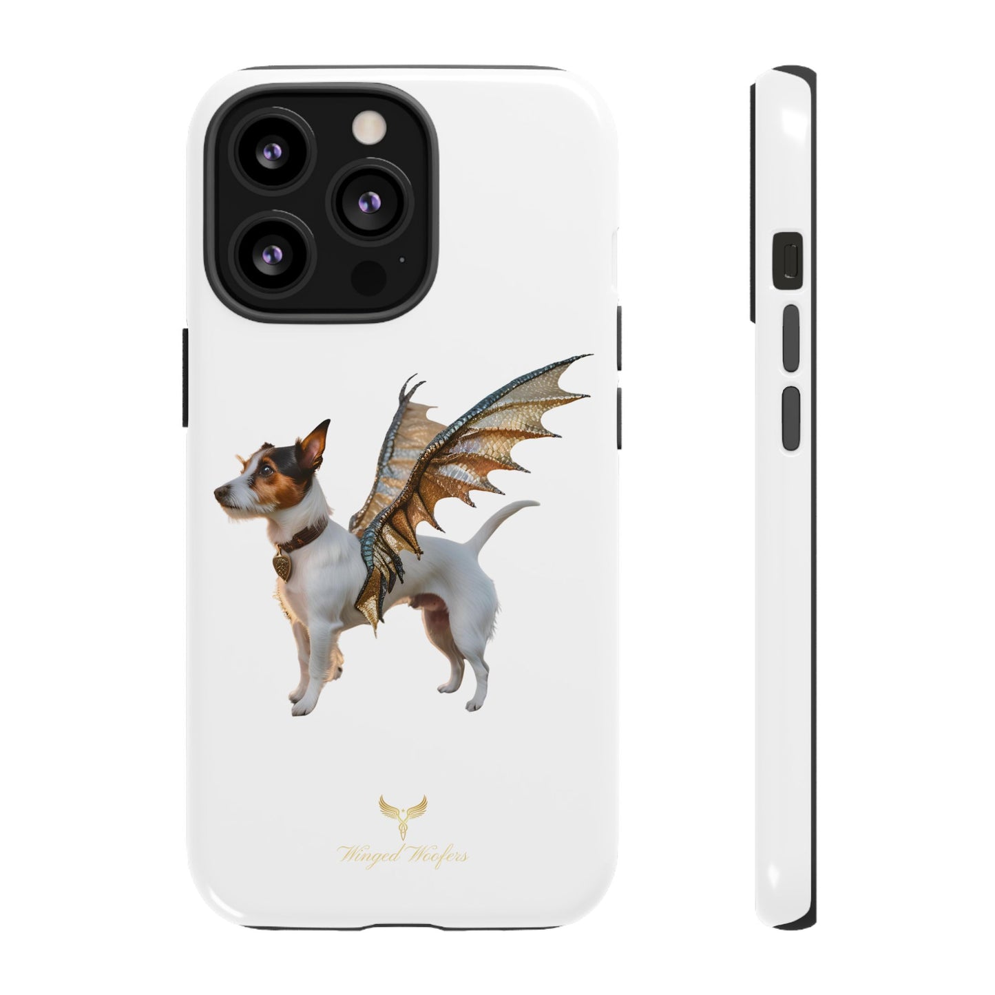 Fantasy Pet Phone Case - Tough Cases with Winged Jack Russell Dog Design