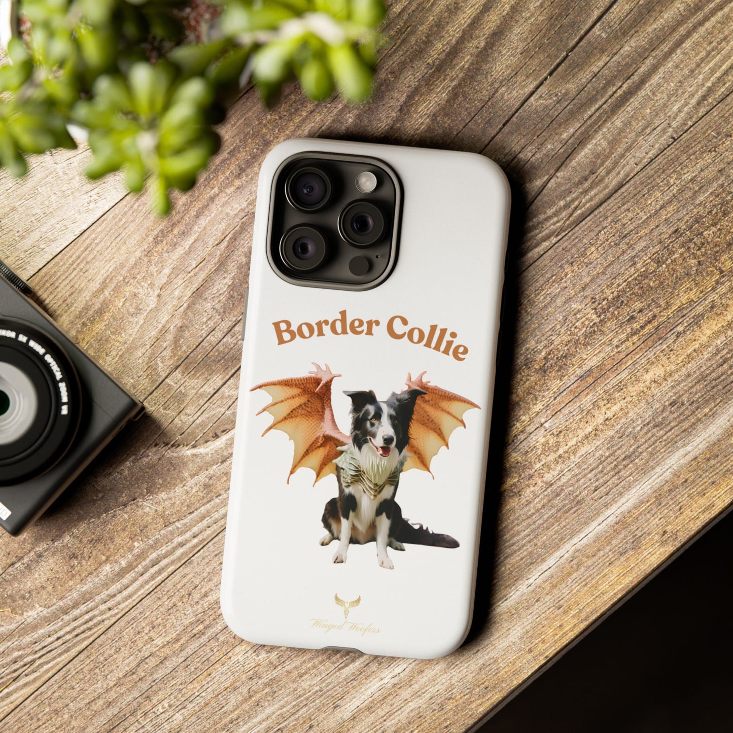 Border Collie Dragon Phone Case - Tough Cases for Dog Lovers