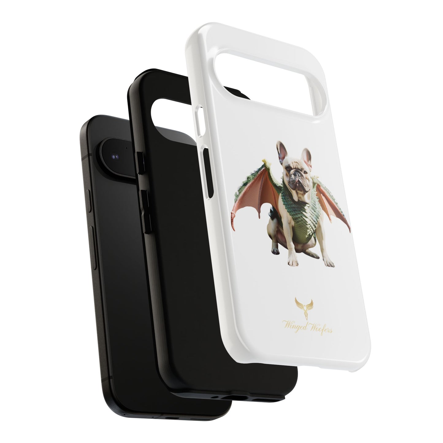 Fantasy French Bulldog Pet Phone Case with Dog in Wings Design