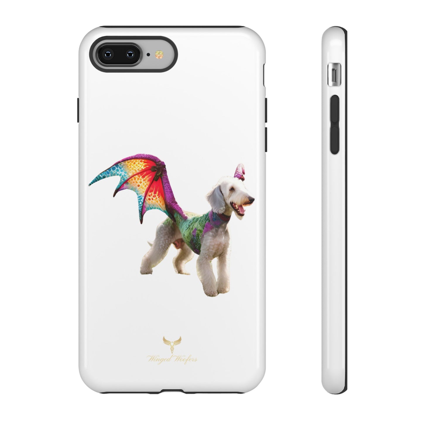 Mythical Bedlington Terrier with Wings Dog iPhone Case | Tough Cases for Pet Lovers