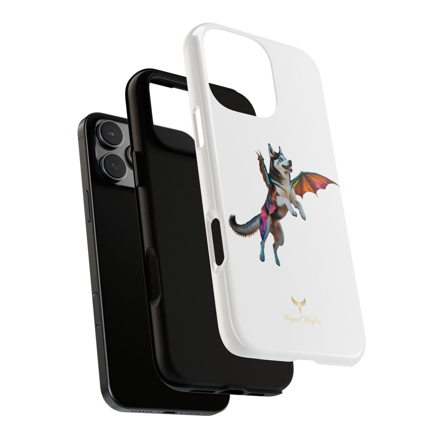 Magical Husky Pet Phone Case - Winged Dog Design | Tough Cases | Unique Animal Lover Gift