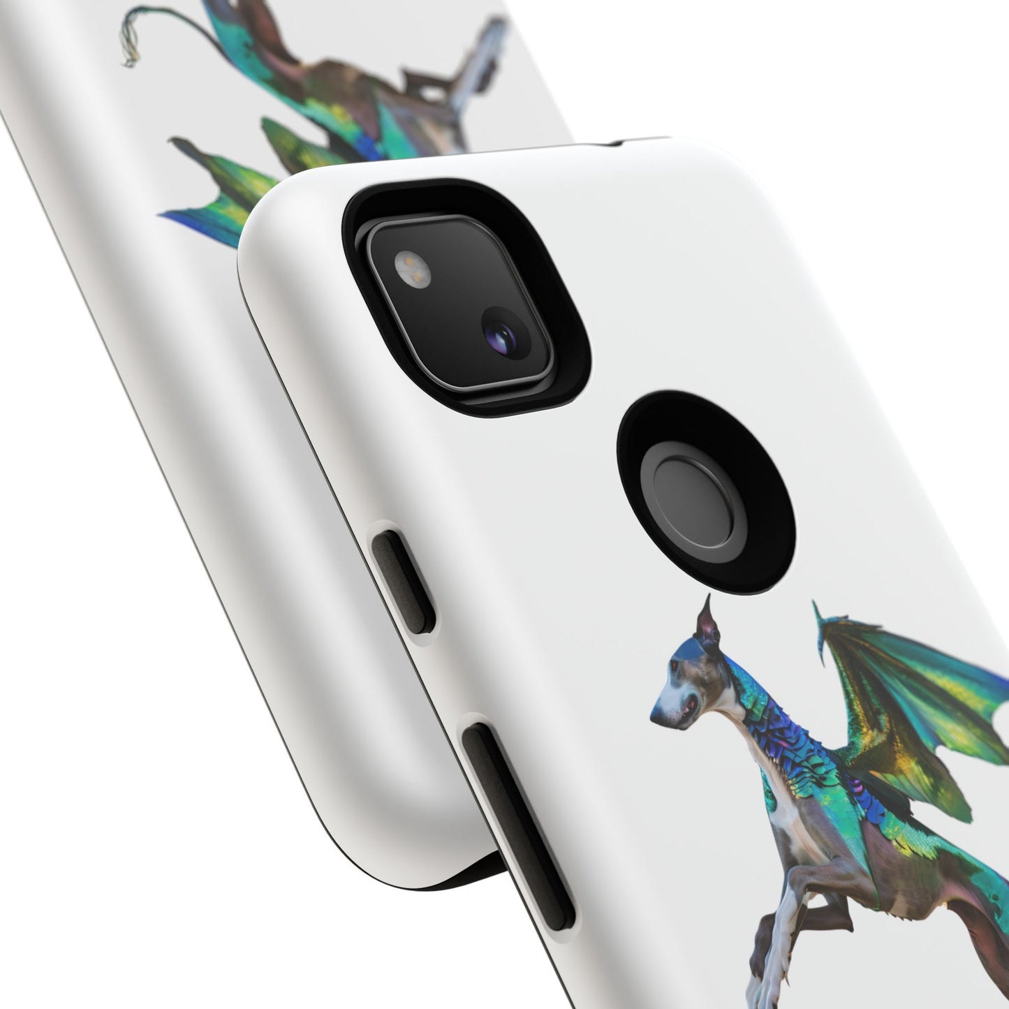 Fantasy Greyhound Dog Phone Case - Whimsical Winged Design for Pet Lovers