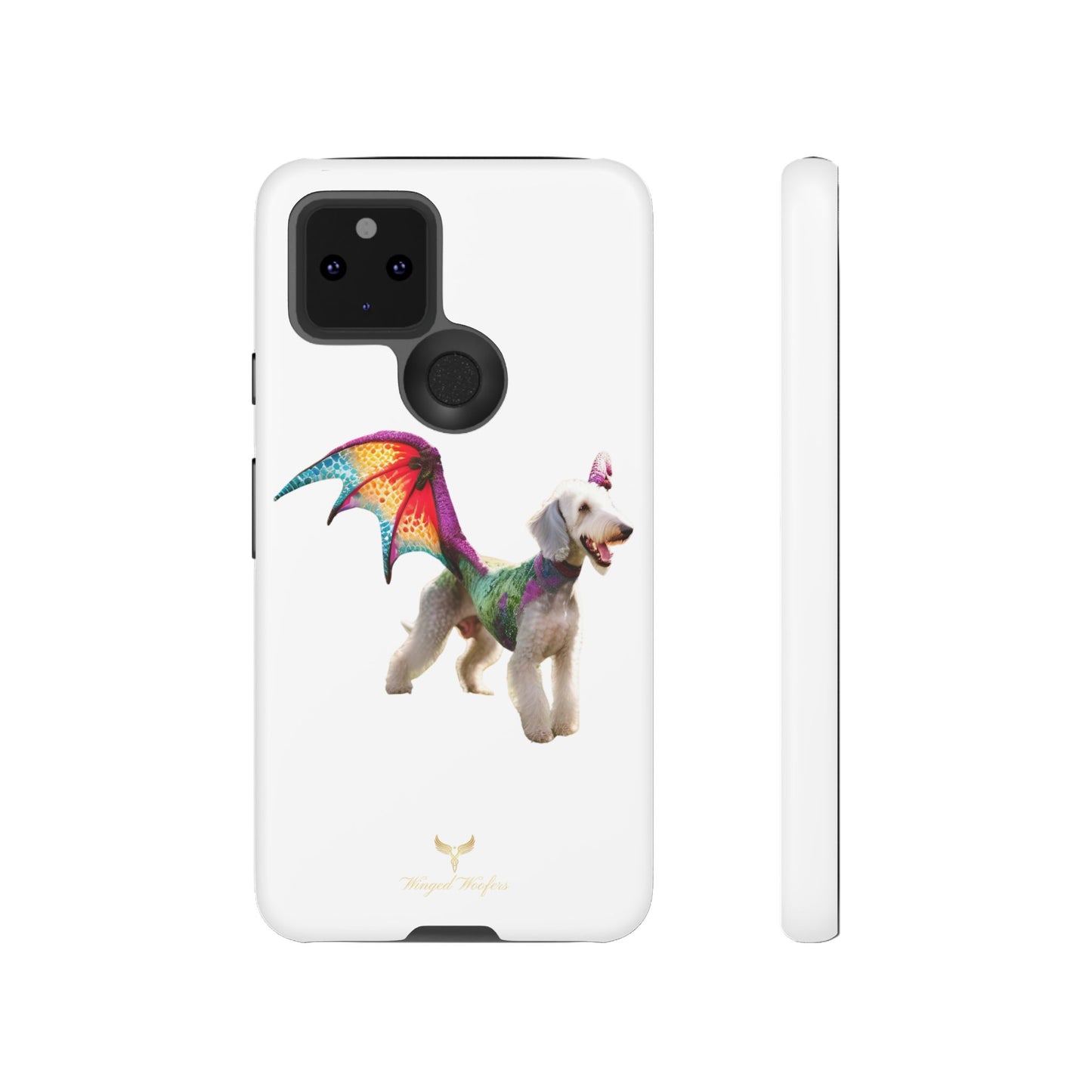 Mythical Bedlington Terrier with Wings Dog iPhone Case | Tough Cases for Pet Lovers