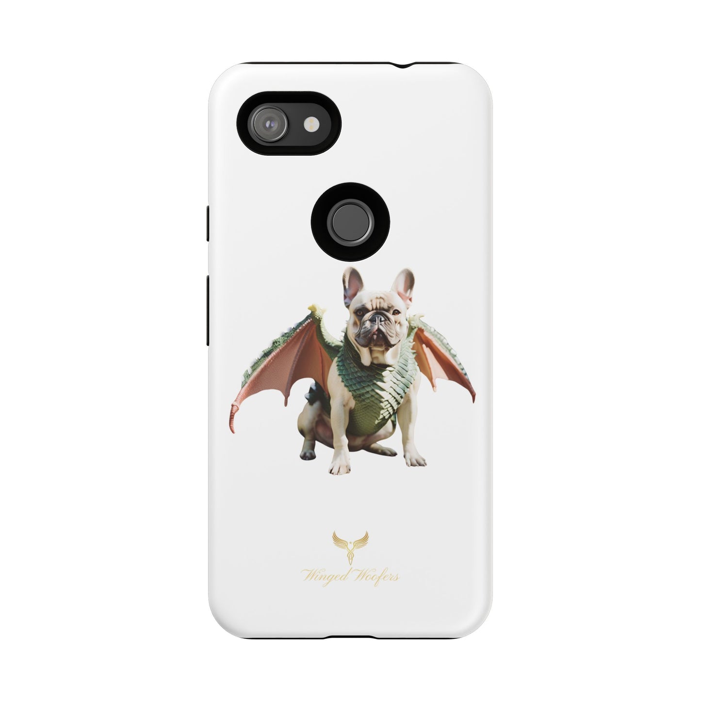 Fantasy French Bulldog Pet Phone Case with Dog in Wings Design