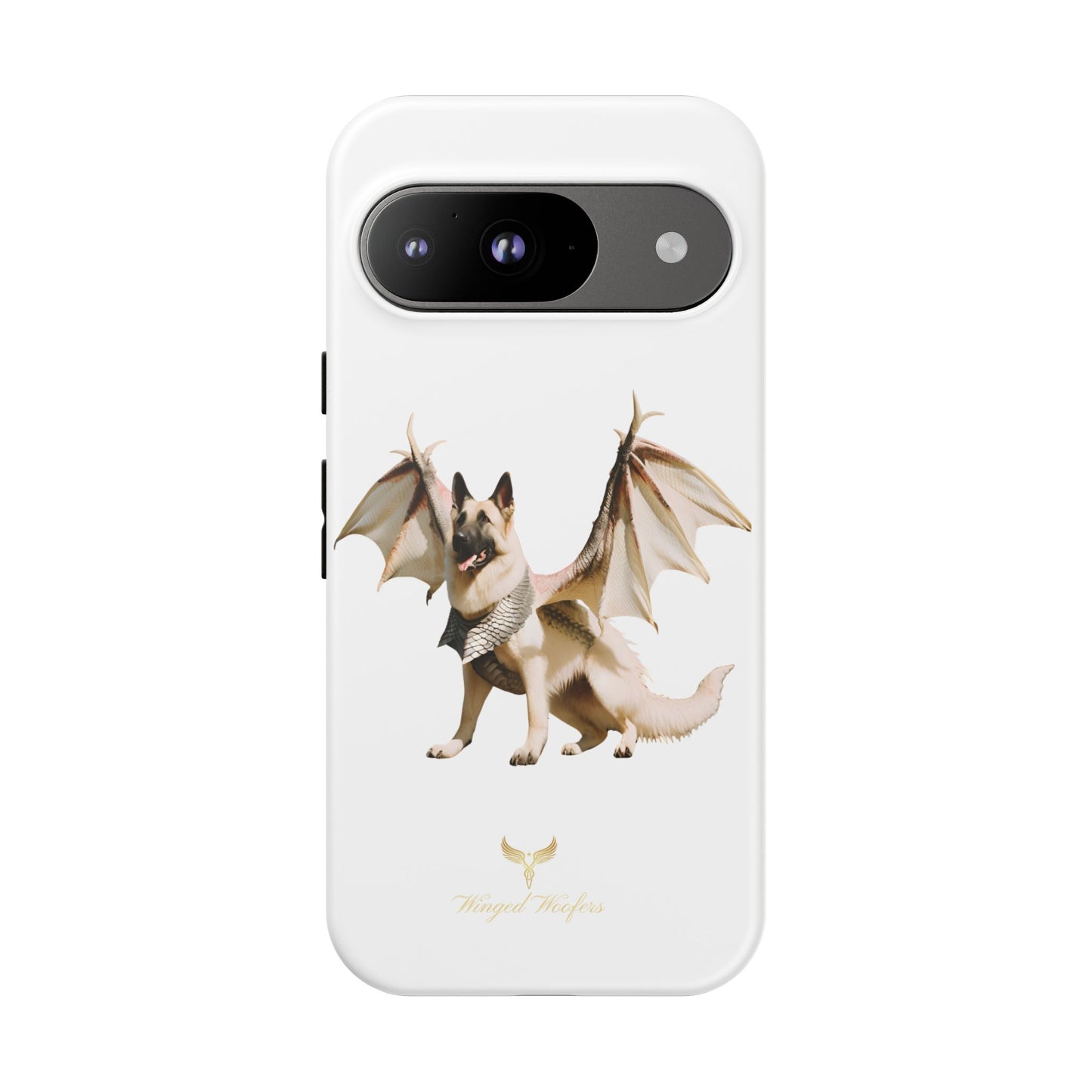 Magical White German Shepherd Dragon Dog Phone Case - Tough, Stylish Protection