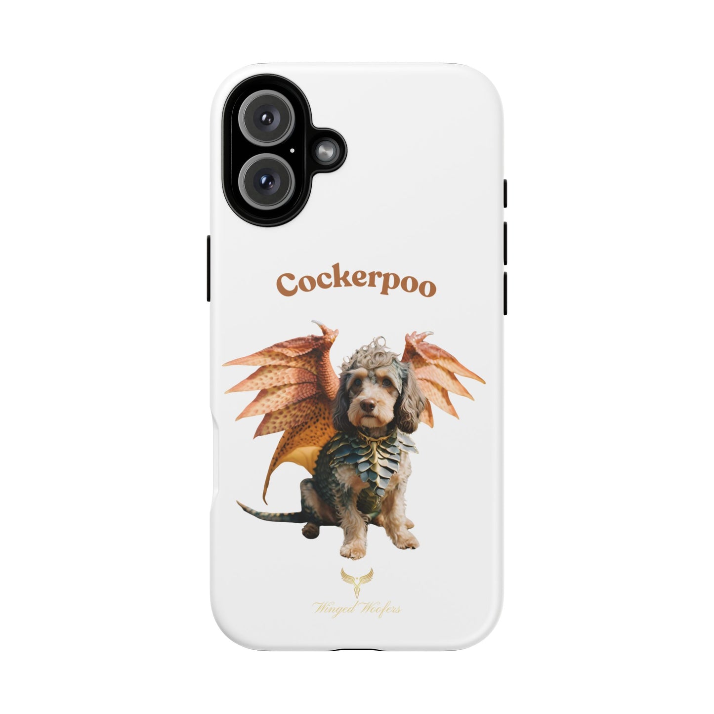 Cockerpoo Dragon Phone Case – Tough & Whimsical Pet Lover Gift