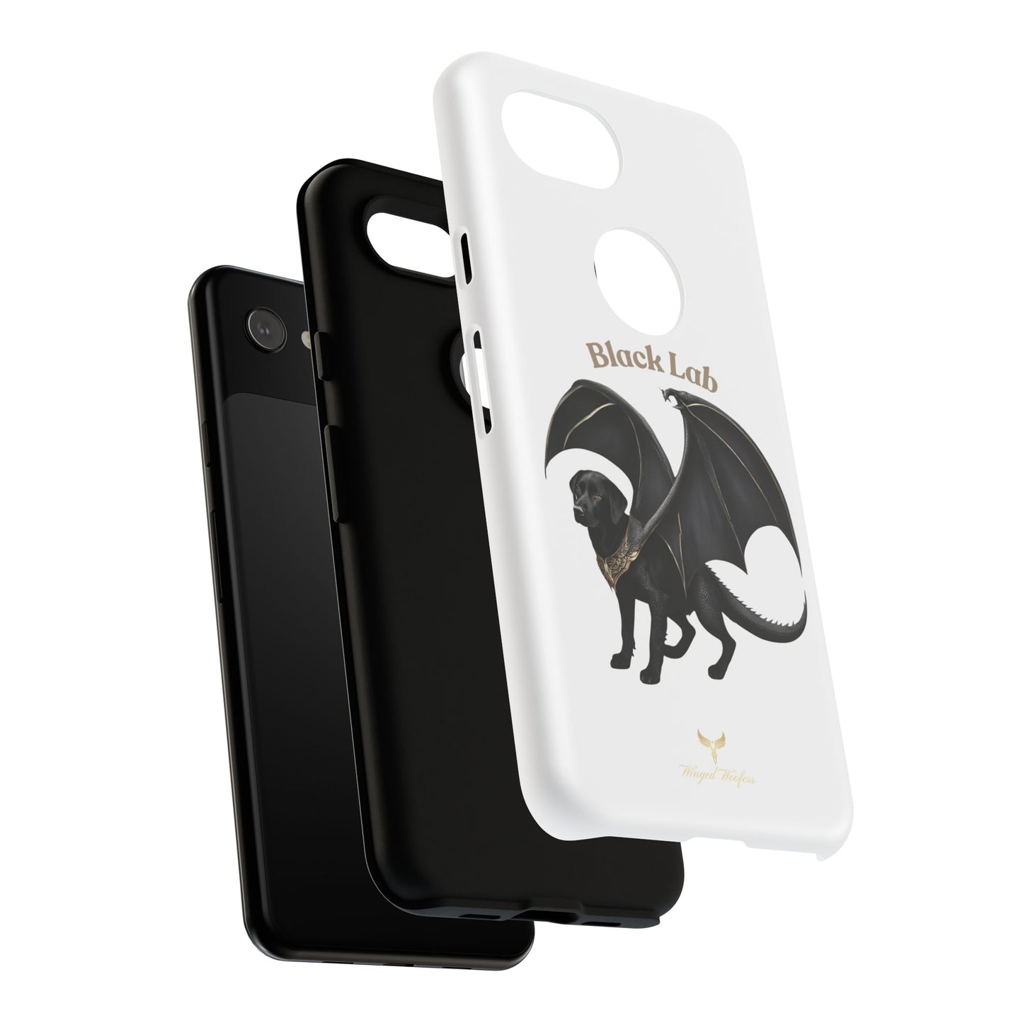 Black Labrador Dragon Case - Tough Phone Case for Pet Lovers