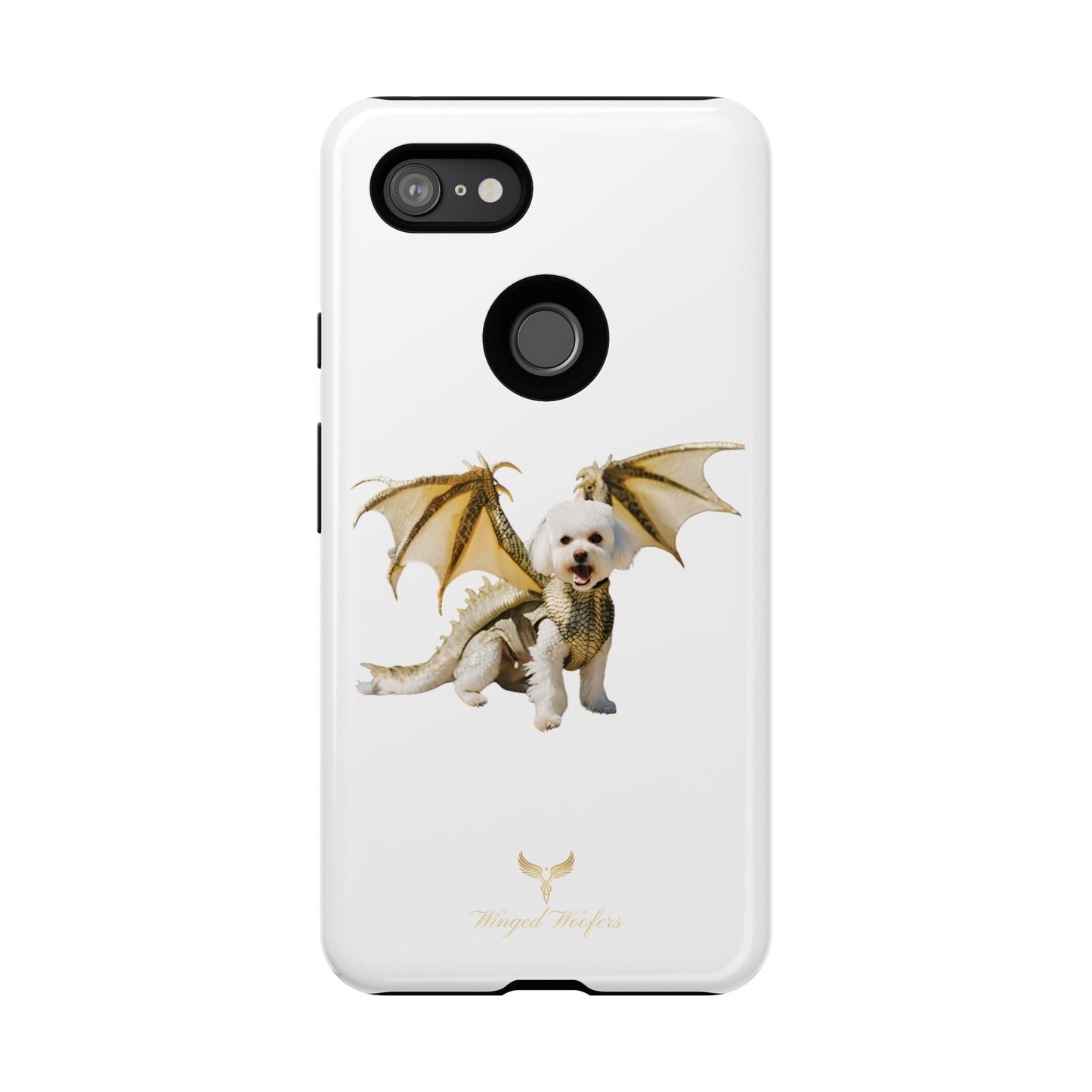 Cute Dragon Bichon Frisé Dog Phone Case - Tough and Stylish Pet-Themed Cover