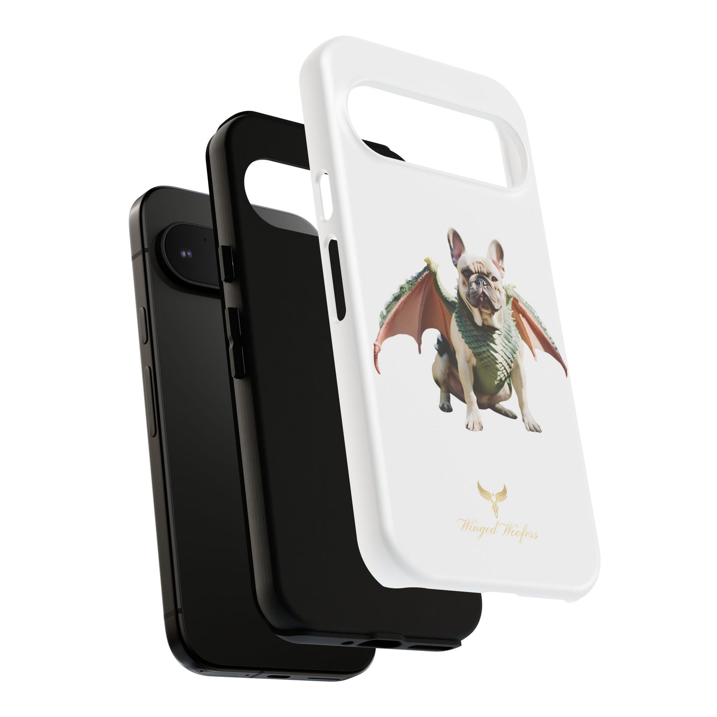 Fantasy French Bulldog Pet Phone Case with Dog in Wings Design