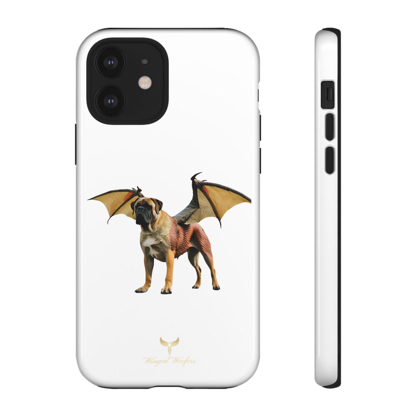 Fantasy Bullmastiff Dog Dragon Phone Case - Tough Cases with Winged Design