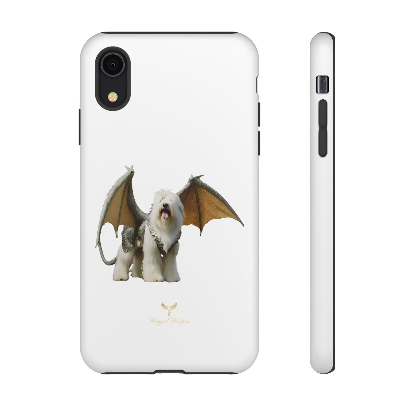 Fantasy Old English Sheepdog Phone Case - Tough Cases with Unique Dragon Wings Design