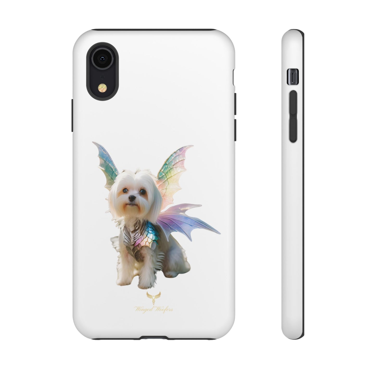 Maltese Dog with Wings Tough Phone Cases