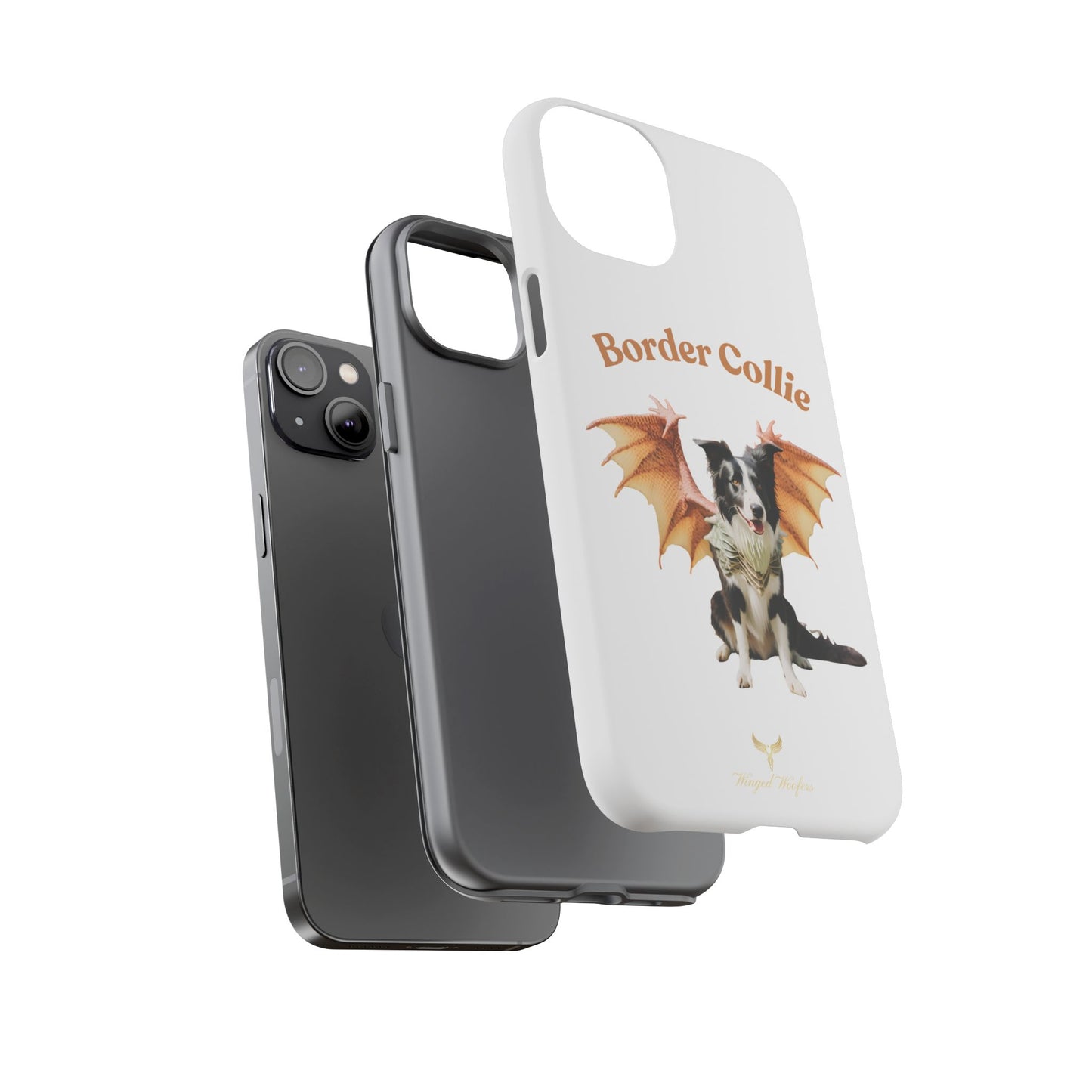 Border Collie Dragon Phone Case - Tough Cases for Dog Lovers