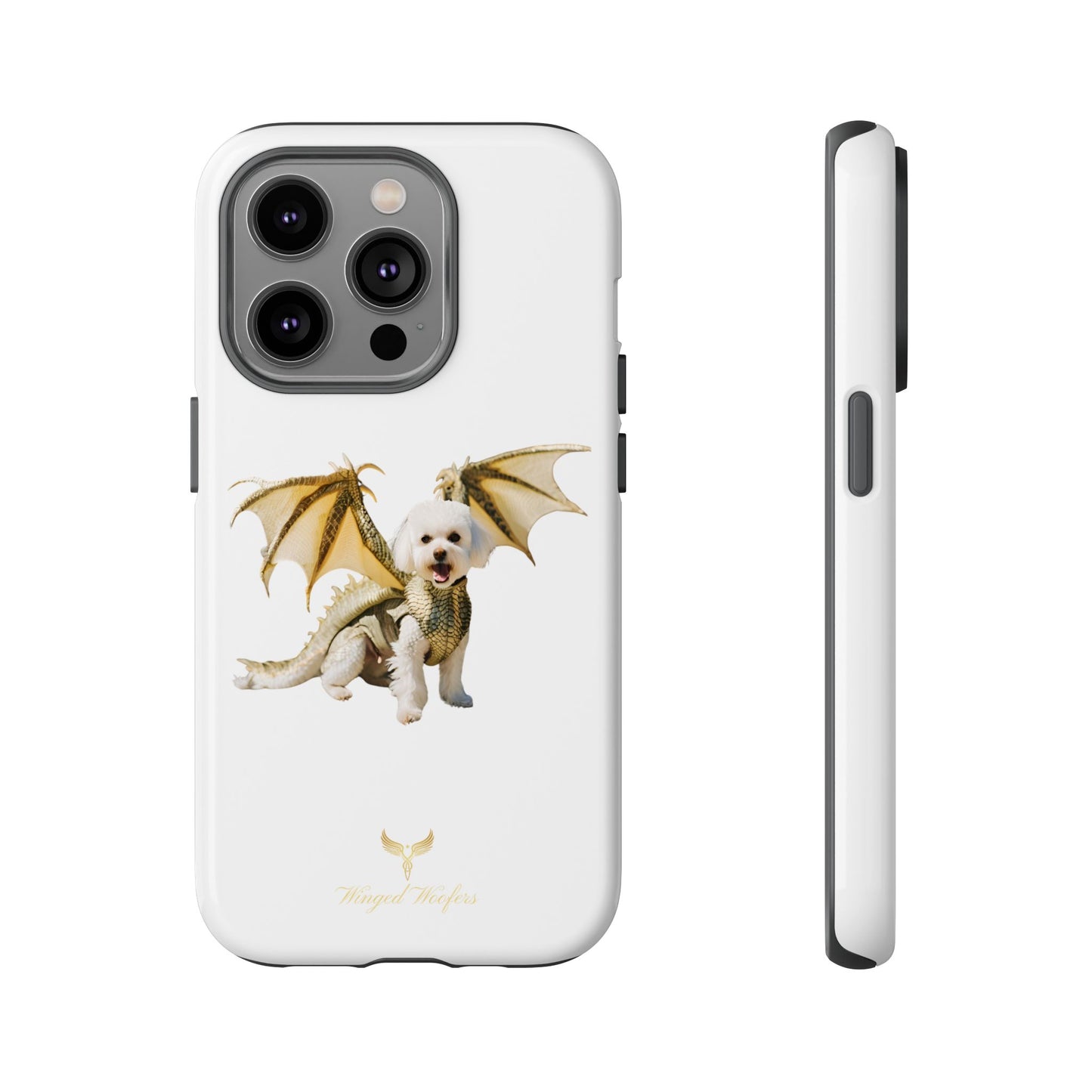 Cute Dragon Bichon Frisé Dog Phone Case - Tough and Stylish Pet-Themed Cover