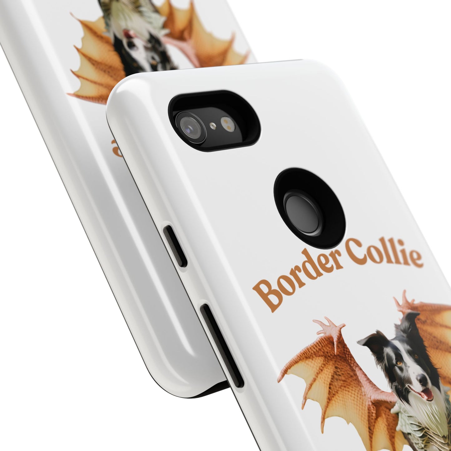 Border Collie Dragon Phone Case - Tough Cases for Dog Lovers