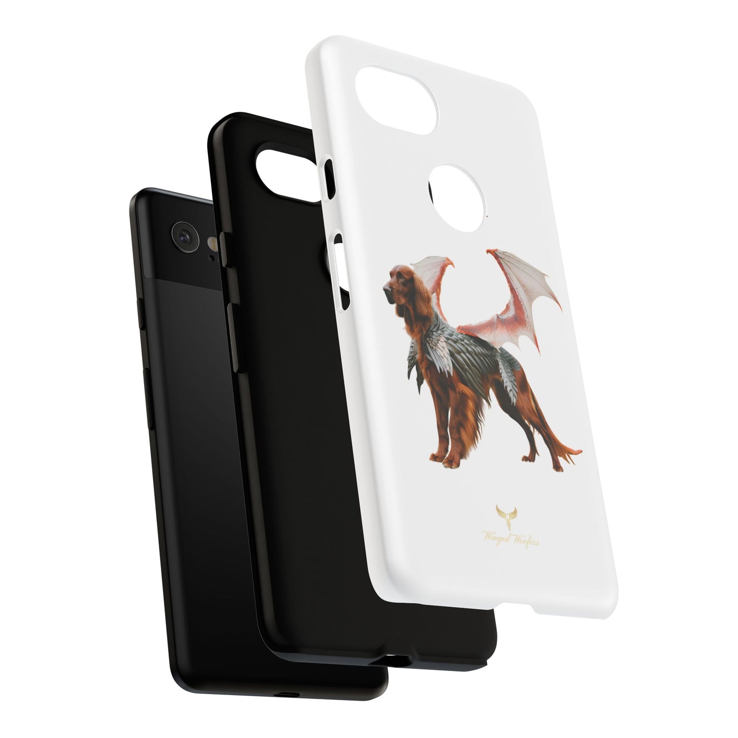 Fantasy Irish Setter with Dragon Wings Phone Case - Tough Cases with Winged Dog Design