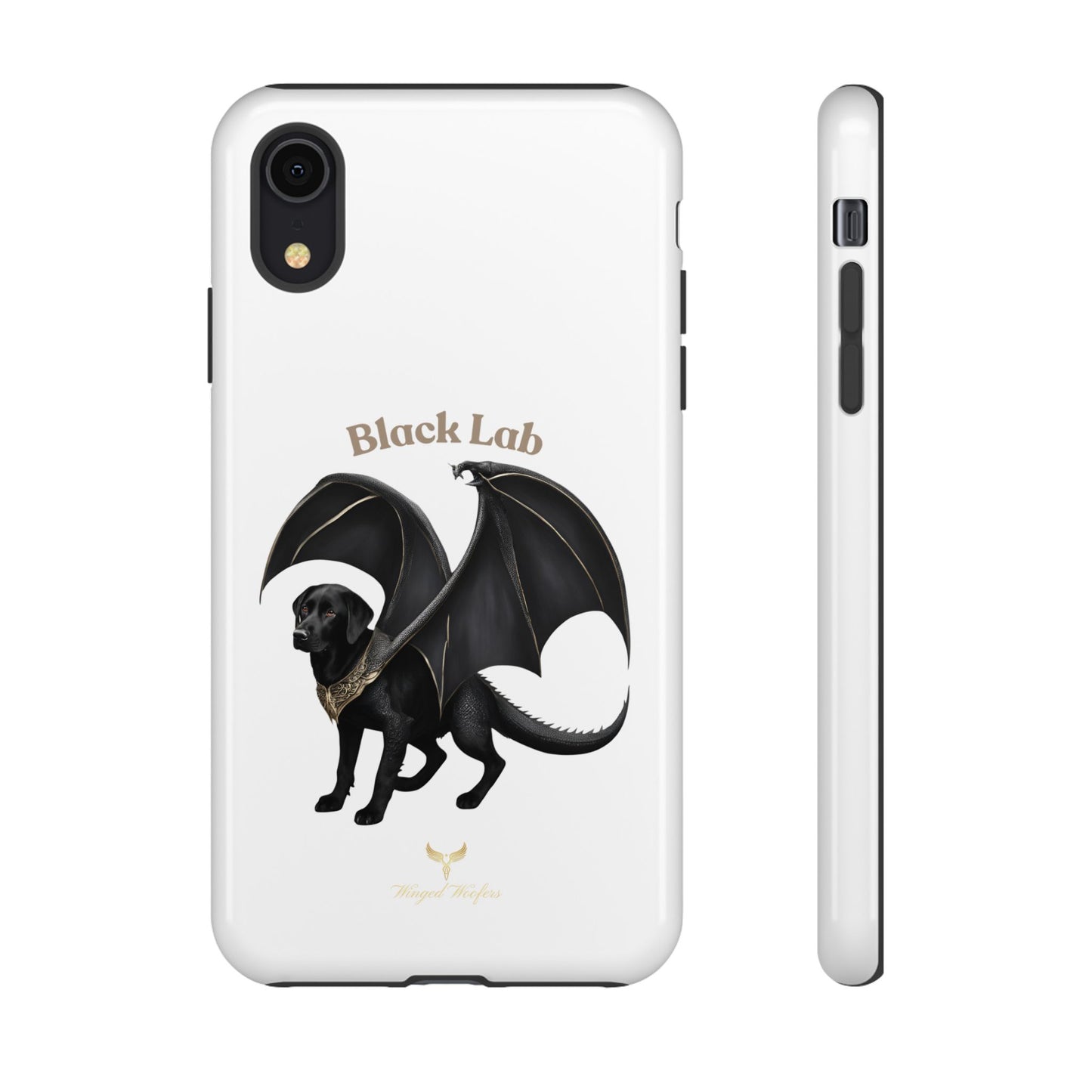 Black Labrador Dragon Case - Tough Phone Case for Pet Lovers