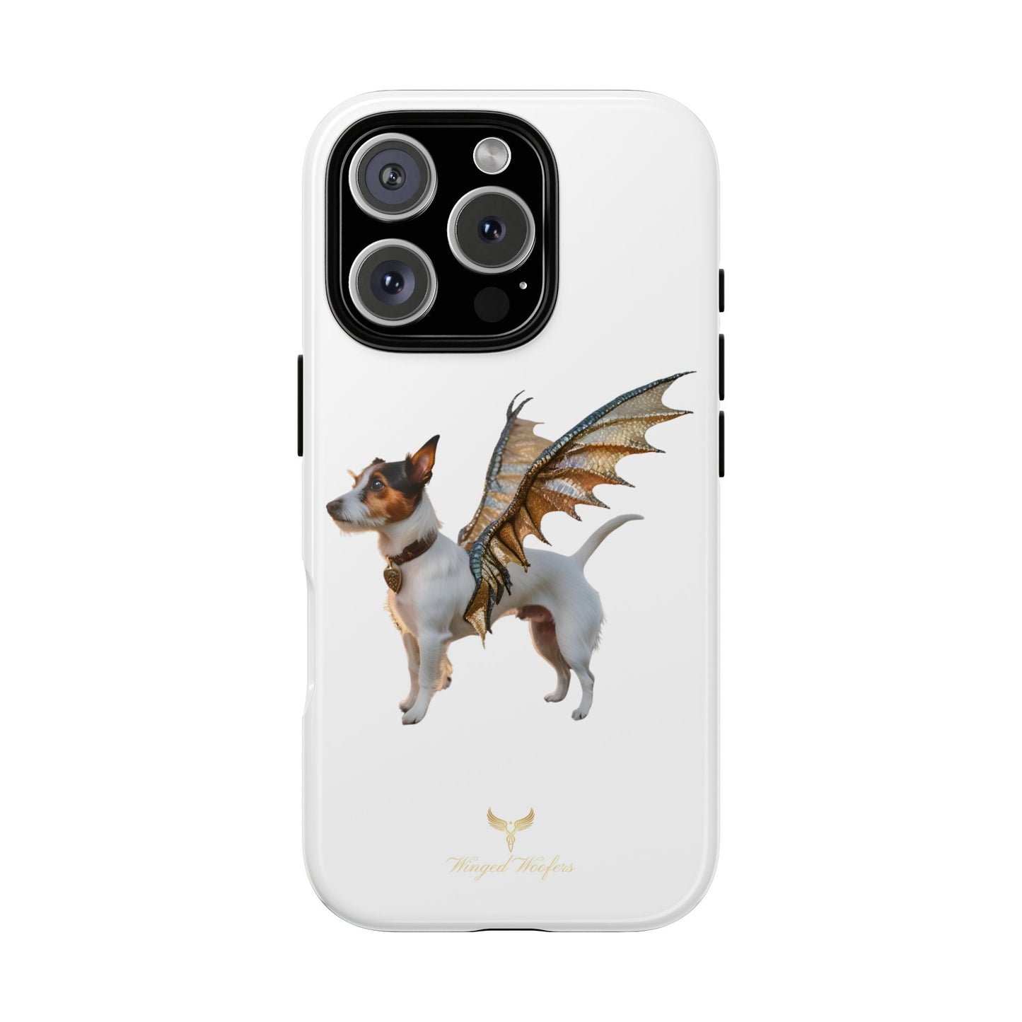 Fantasy Pet Phone Case - Tough Cases with Winged Jack Russell Dog Design