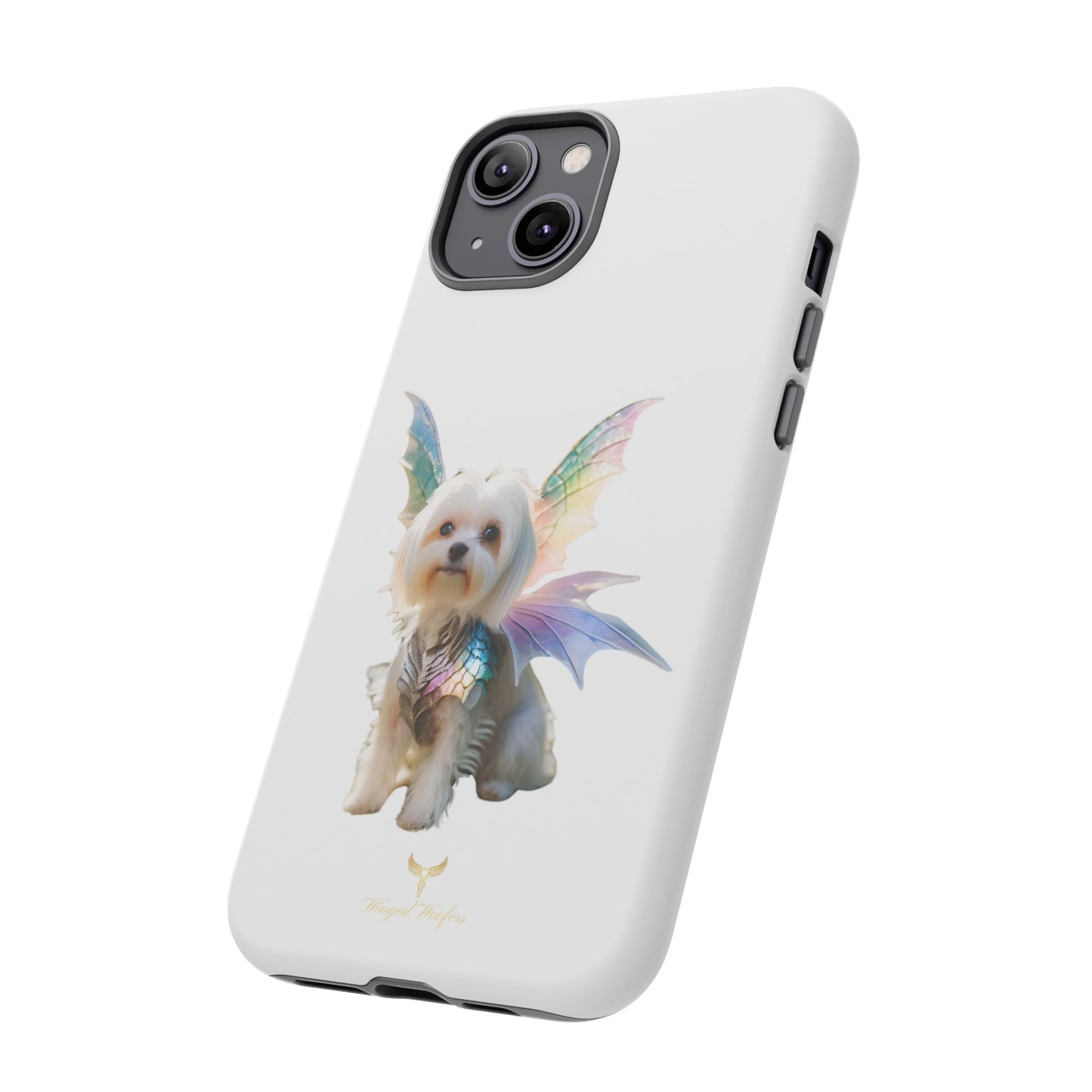 Maltese Dog with Wings Tough Phone Cases