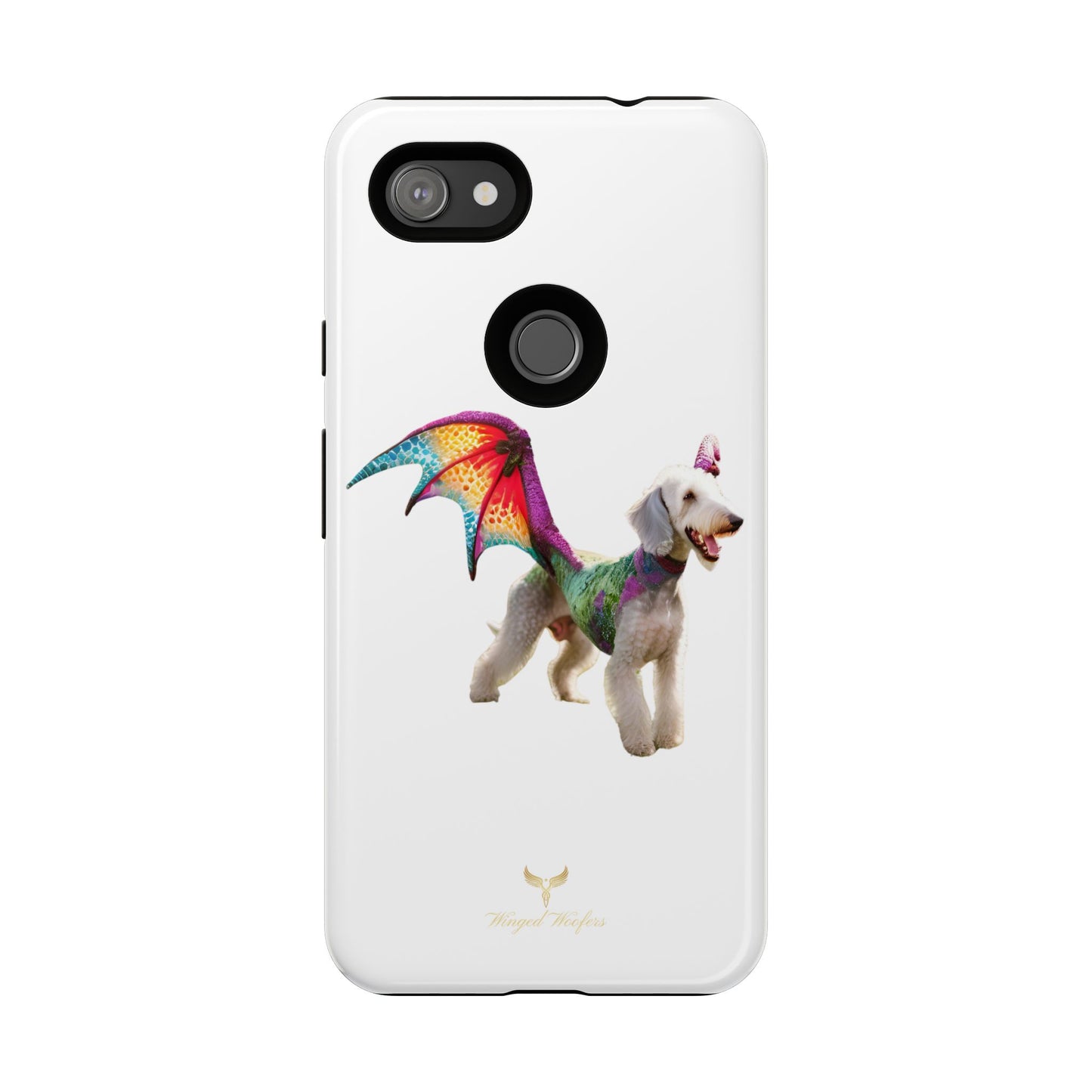 Mythical Bedlington Terrier with Wings Dog iPhone Case | Tough Cases for Pet Lovers