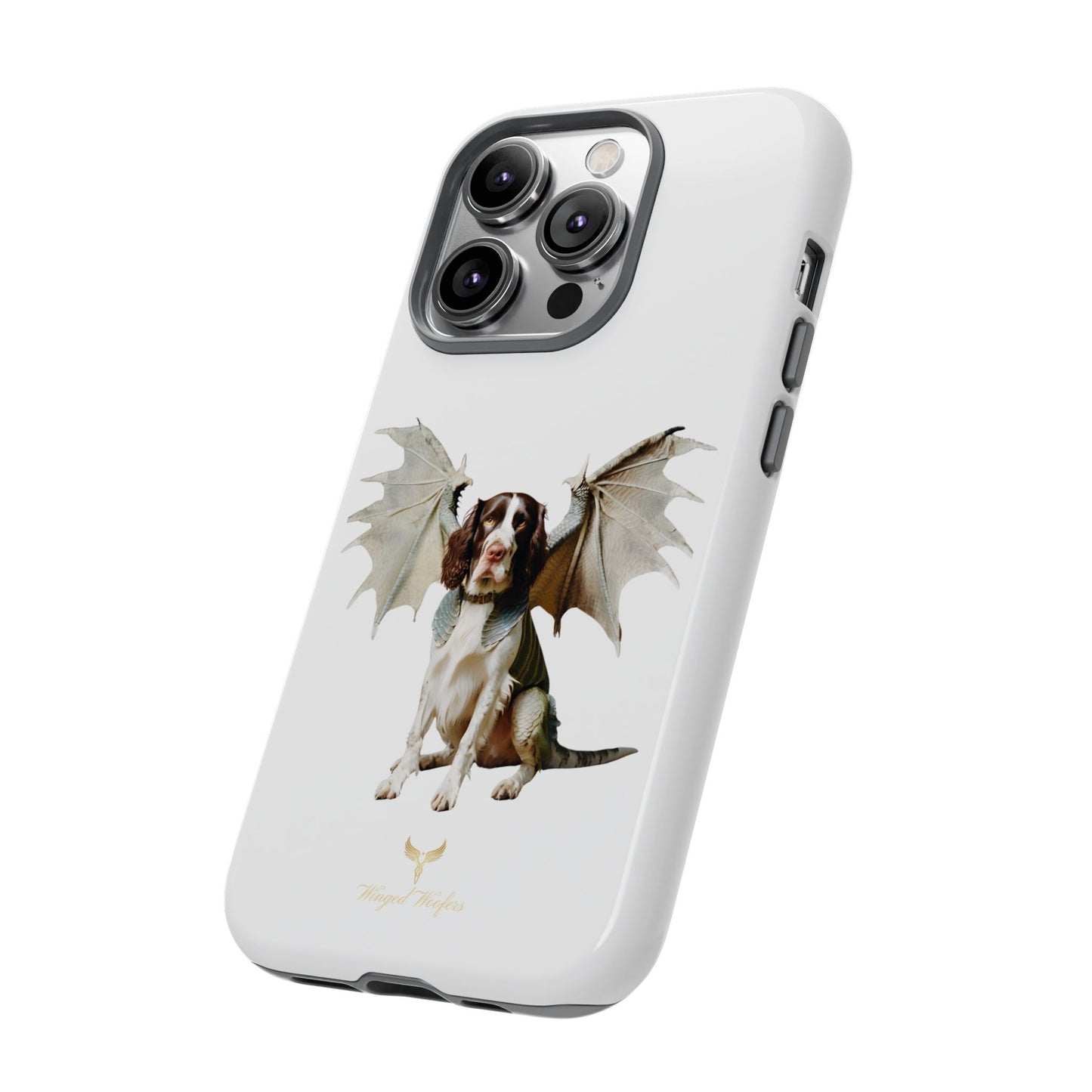 Fantasy Springer Spaniel Dog Phone Case - Tough Cases with Winged Companion Design