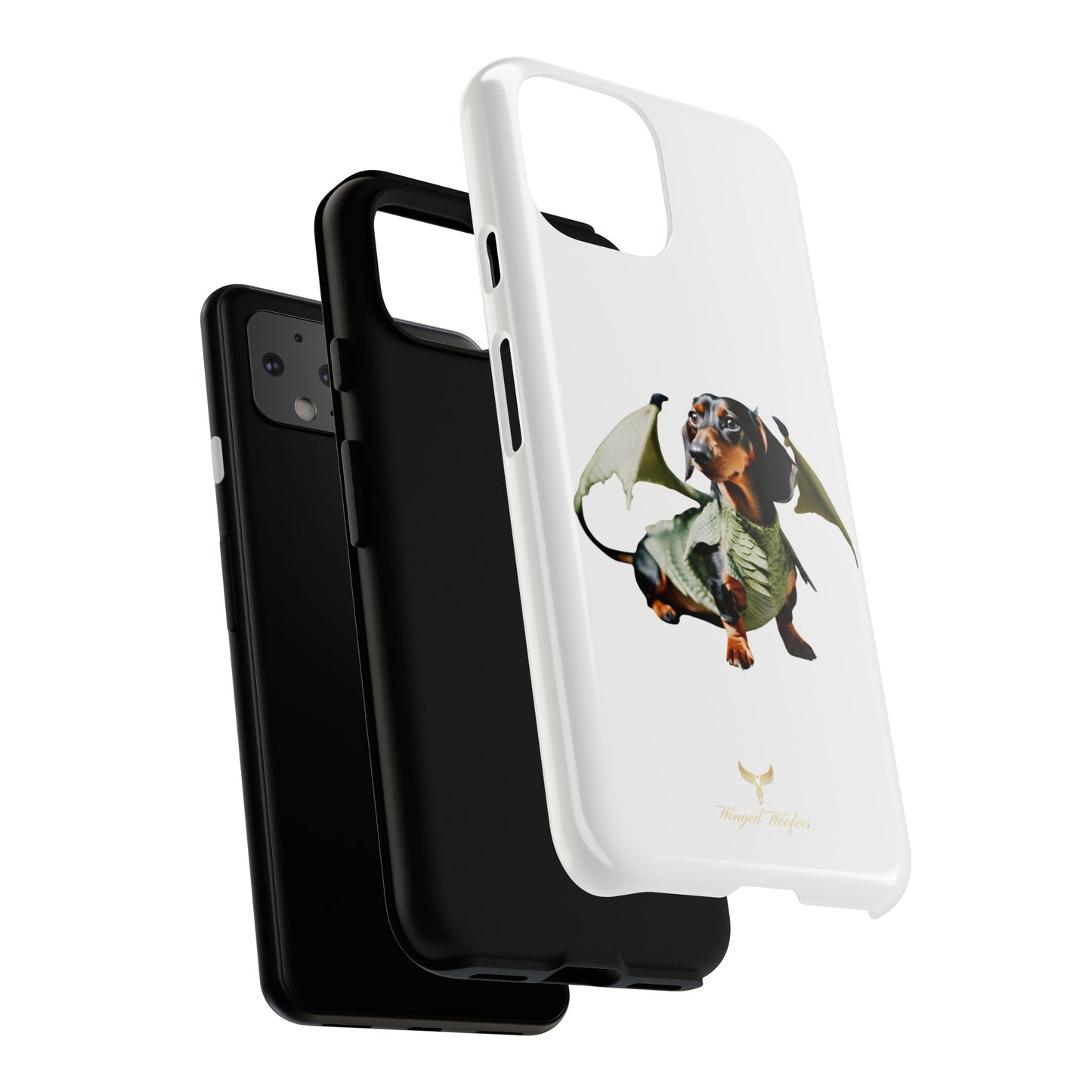 Whimsical Dragon Dog Phone Case - Tough Cases for Pet Lovers