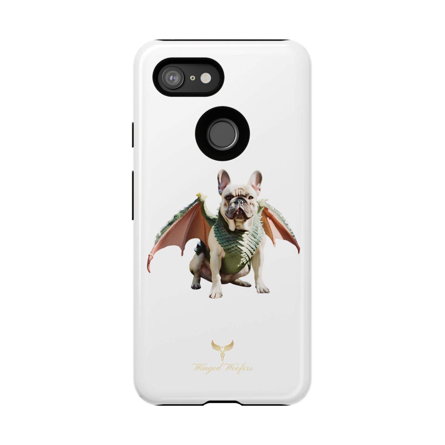 Fantasy French Bulldog Pet Phone Case with Dog in Wings Design