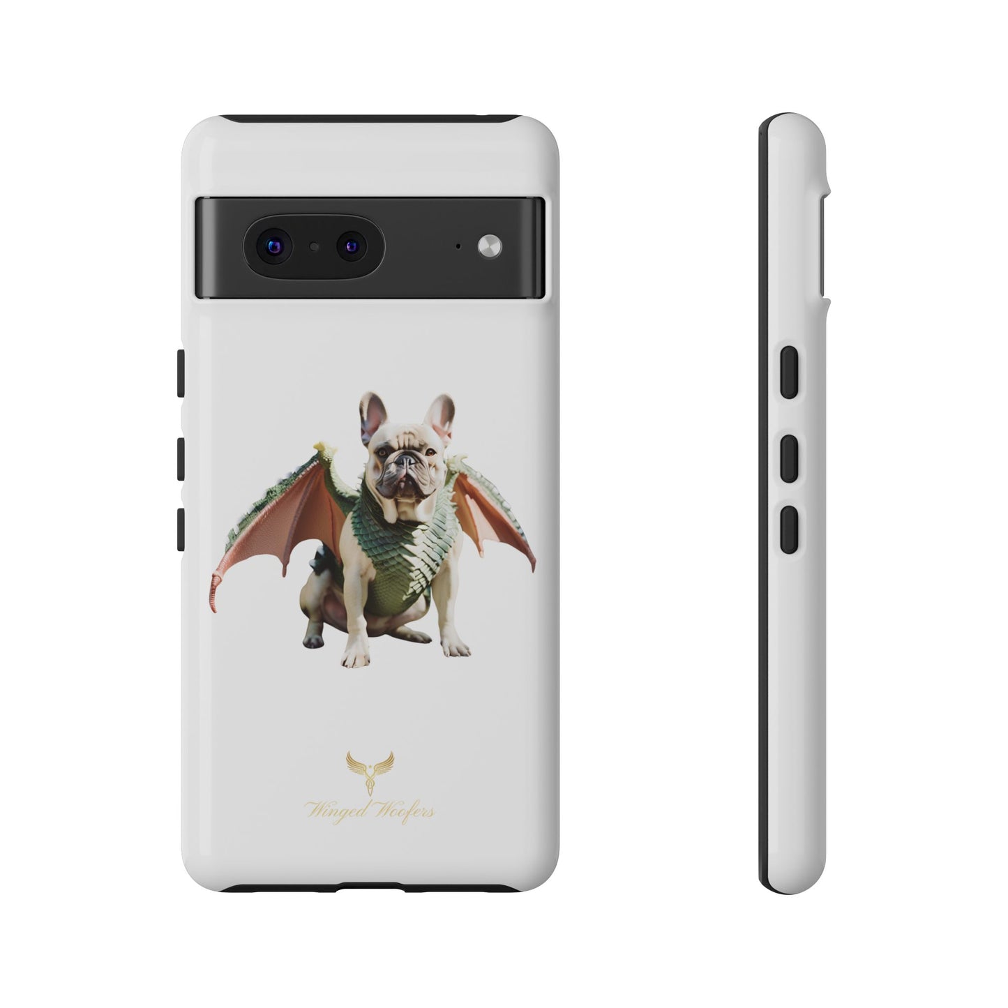 Fantasy French Bulldog Pet Phone Case with Dog in Wings Design