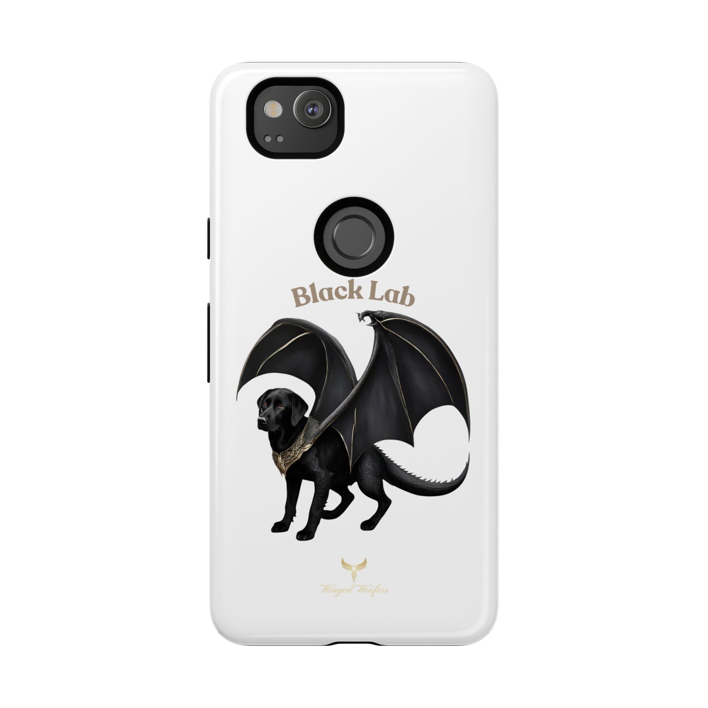 Black Labrador Dragon Case - Tough Phone Case for Pet Lovers