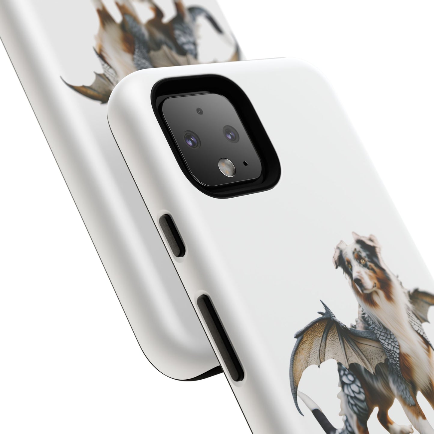 Fantasy Australian Shepherd Dog Phone Case with Wings - Tough Cases for Animal Lovers