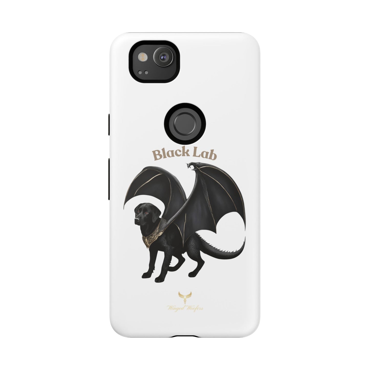 Black Labrador Dragon Case - Tough Phone Case for Pet Lovers