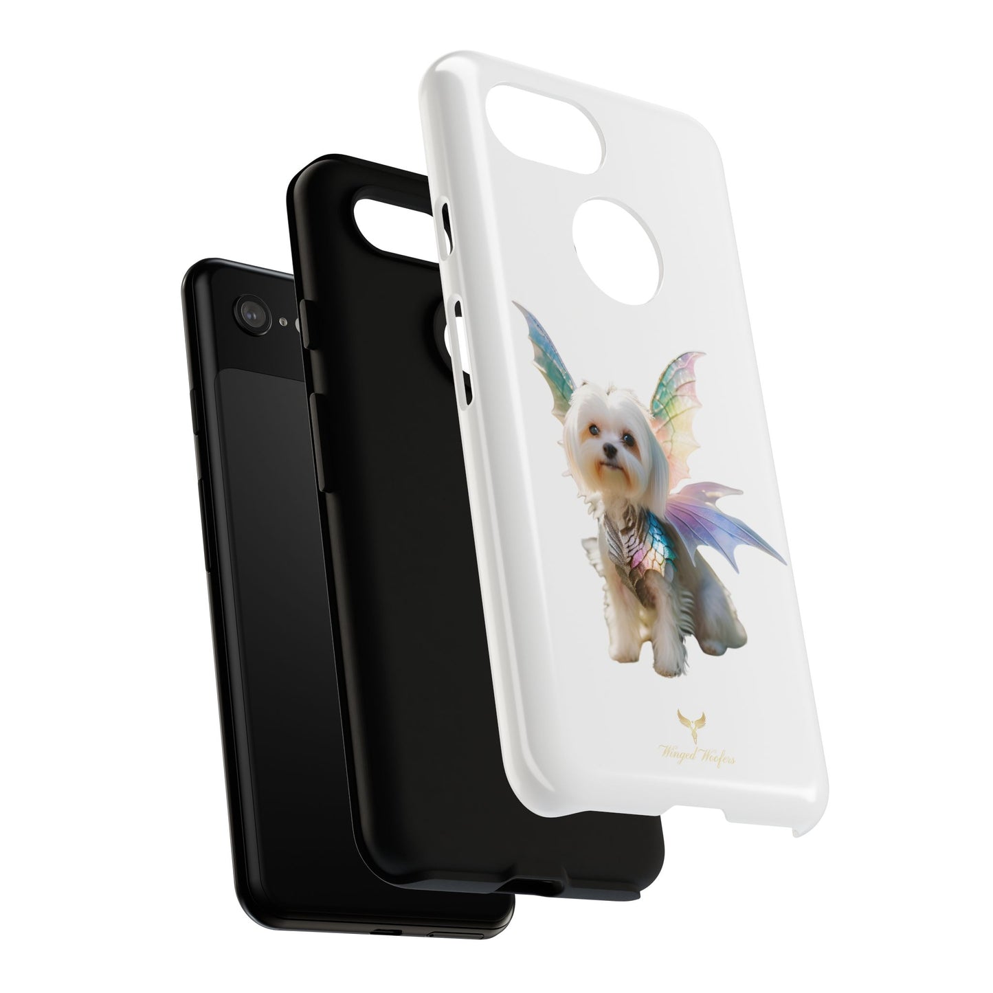 Maltese Dog with Wings Tough Phone Cases