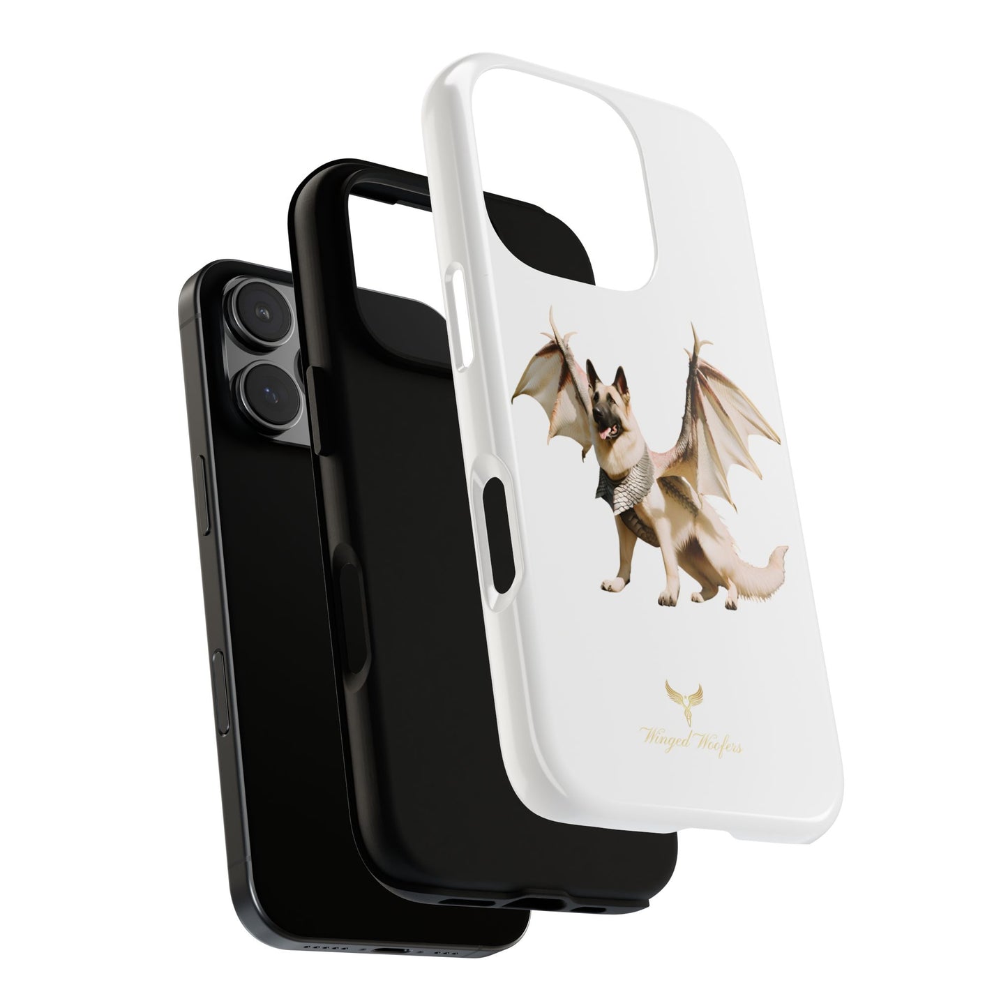 Magical White German Shepherd Dragon Dog Phone Case - Tough, Stylish Protection