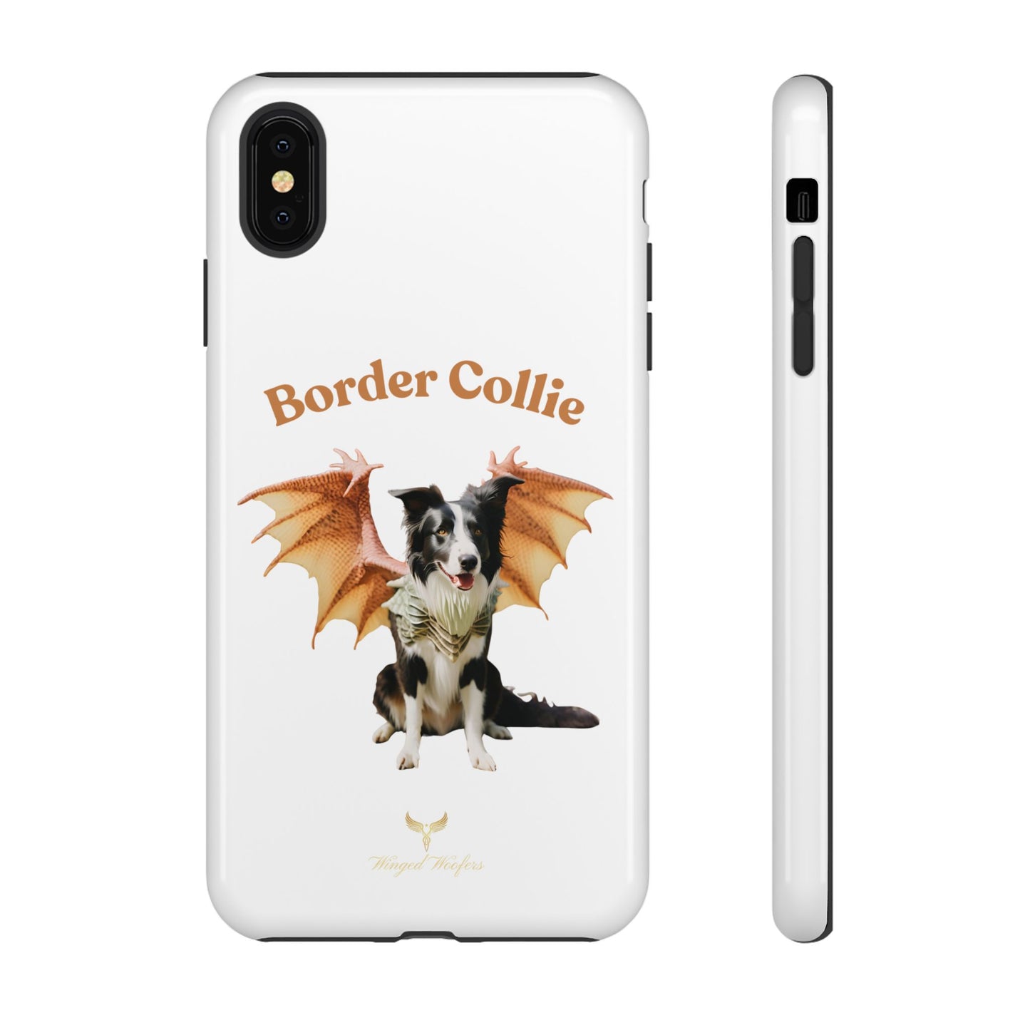 Border Collie Dragon Phone Case - Tough Cases for Dog Lovers