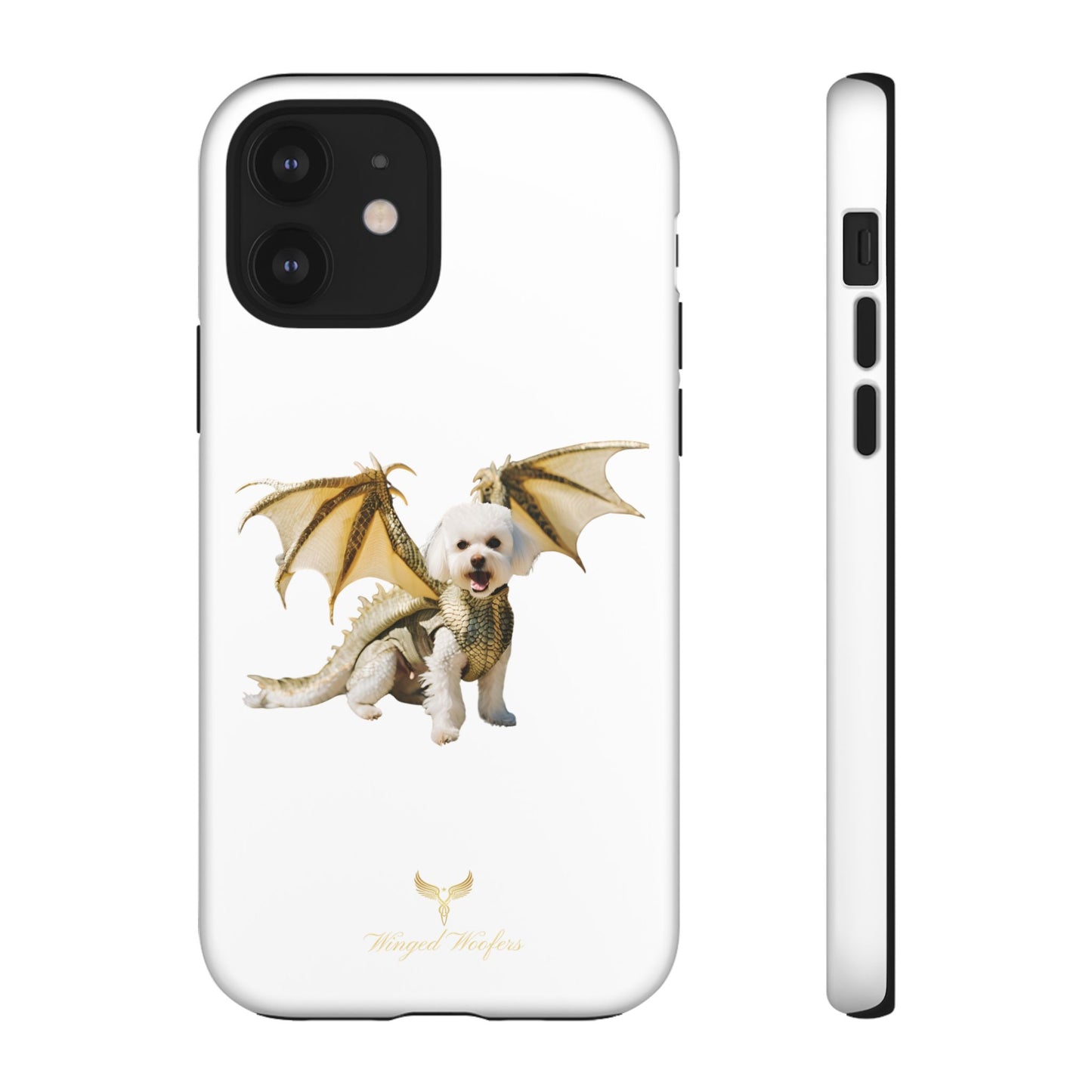 Cute Dragon Bichon Frisé Dog Phone Case - Tough and Stylish Pet-Themed Cover