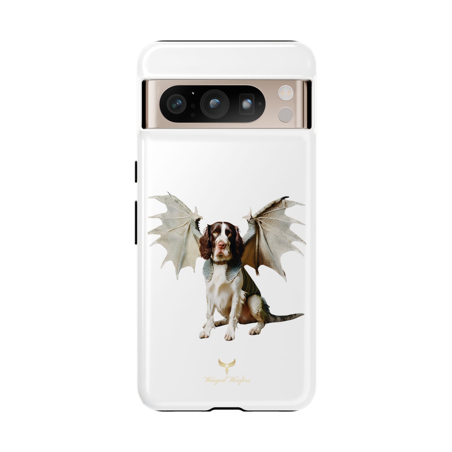 Fantasy Springer Spaniel Dog Phone Case - Tough Cases with Winged Companion Design