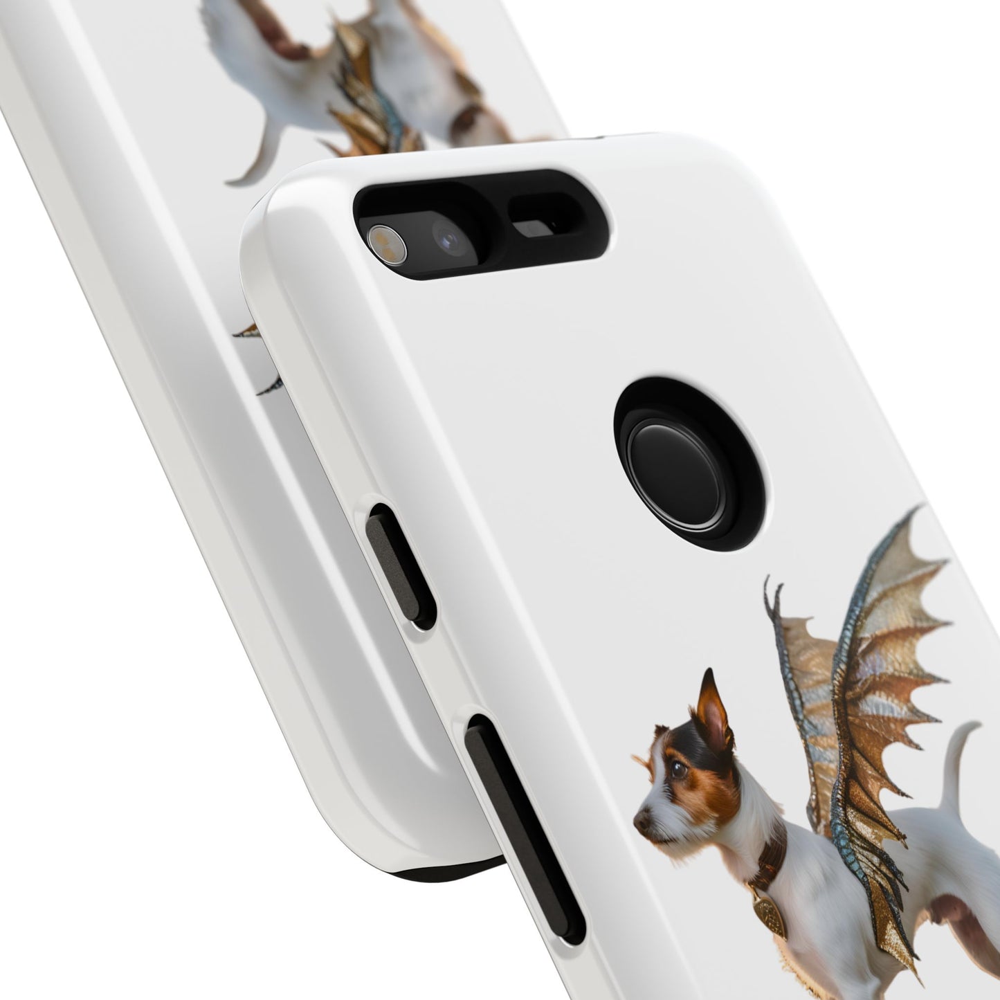 Fantasy Pet Phone Case - Tough Cases with Winged Jack Russell Dog Design