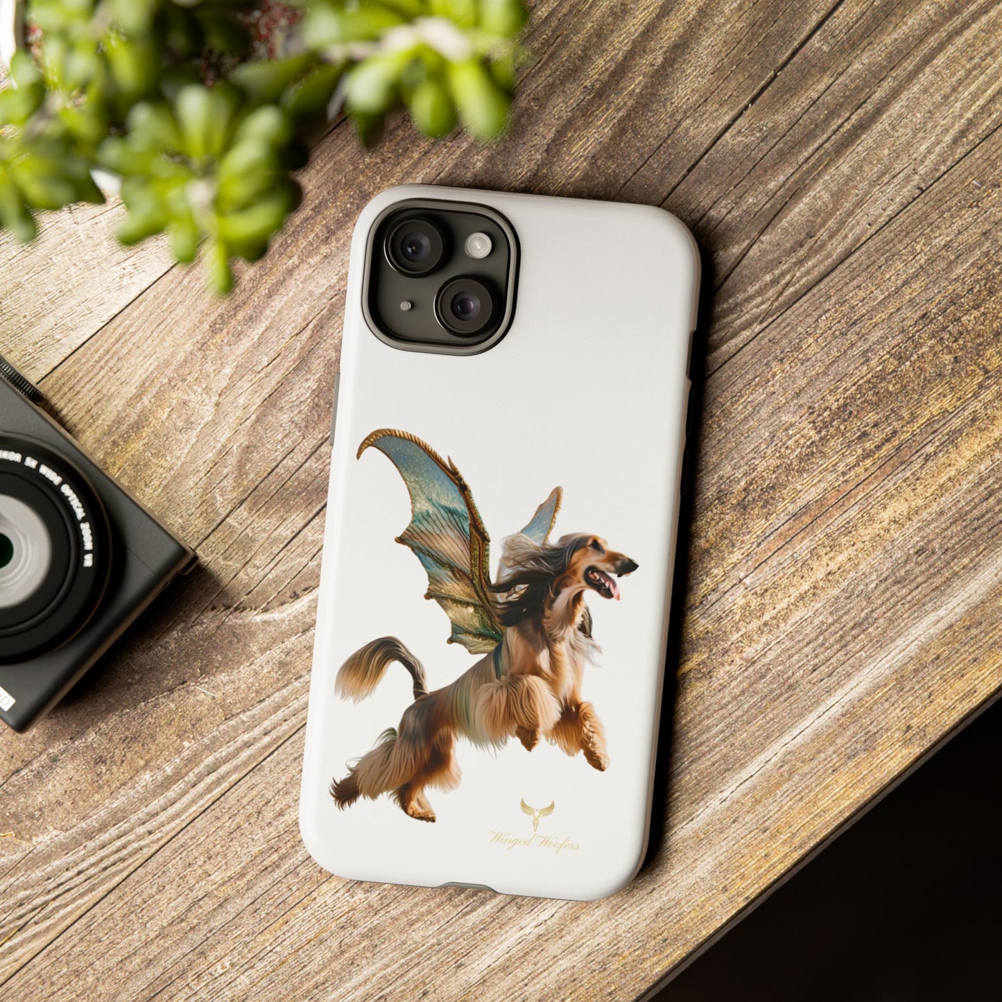 Magical Afghan Hound Dog Phone Case - Tough Cases with Winged Design