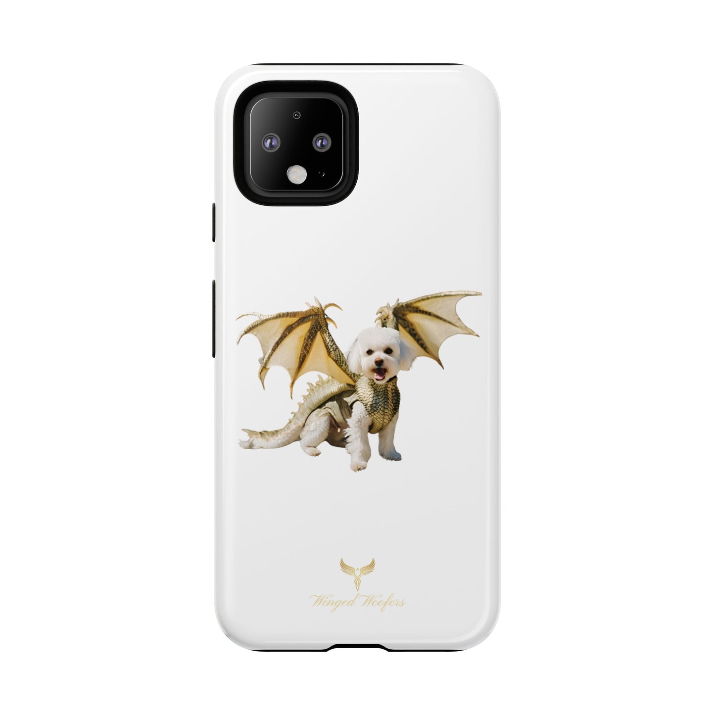 Cute Dragon Bichon Frisé Dog Phone Case - Tough and Stylish Pet-Themed Cover