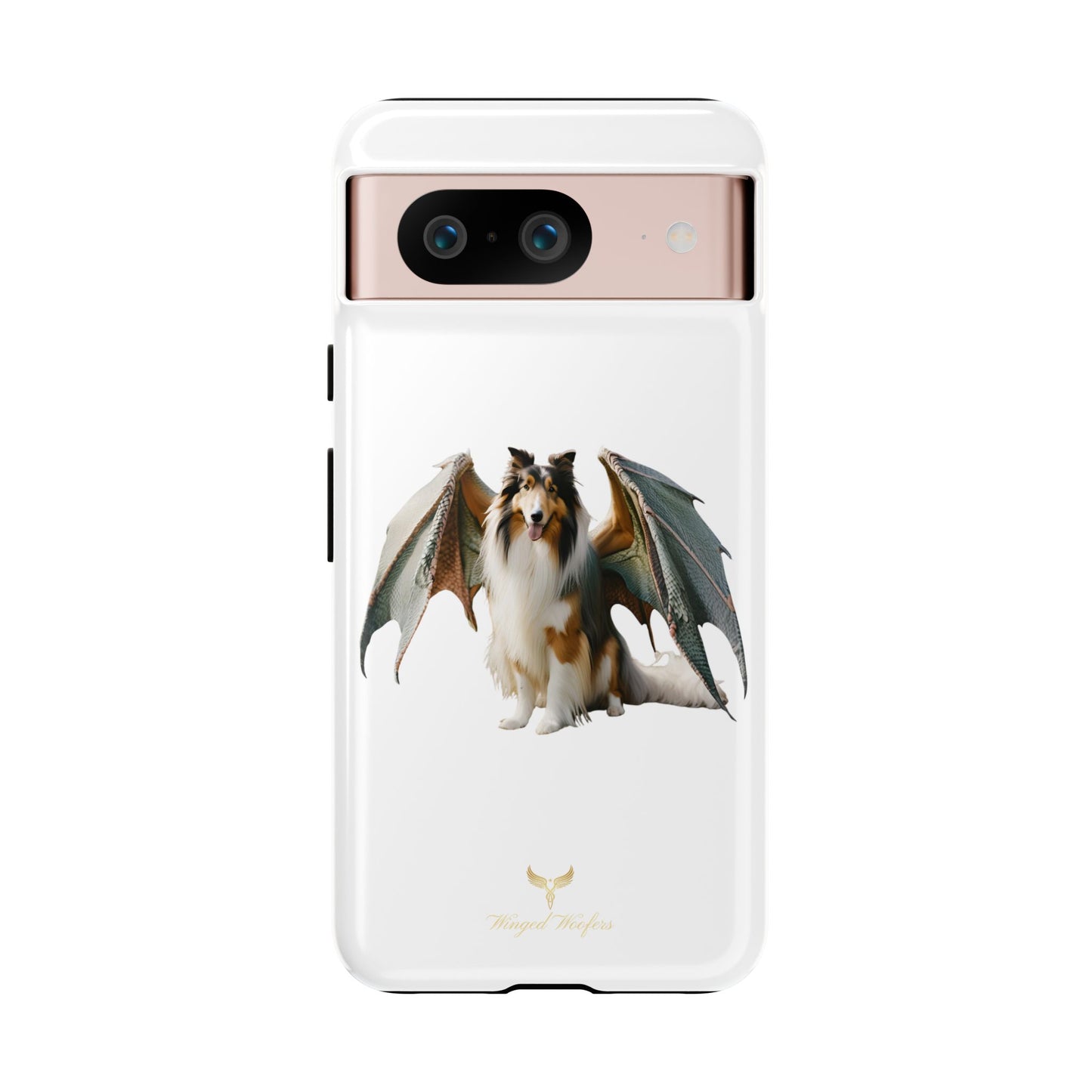 Majestic Dragon Wing Rough Collie Dog Phone Case - Tough Cases for Pet Lovers