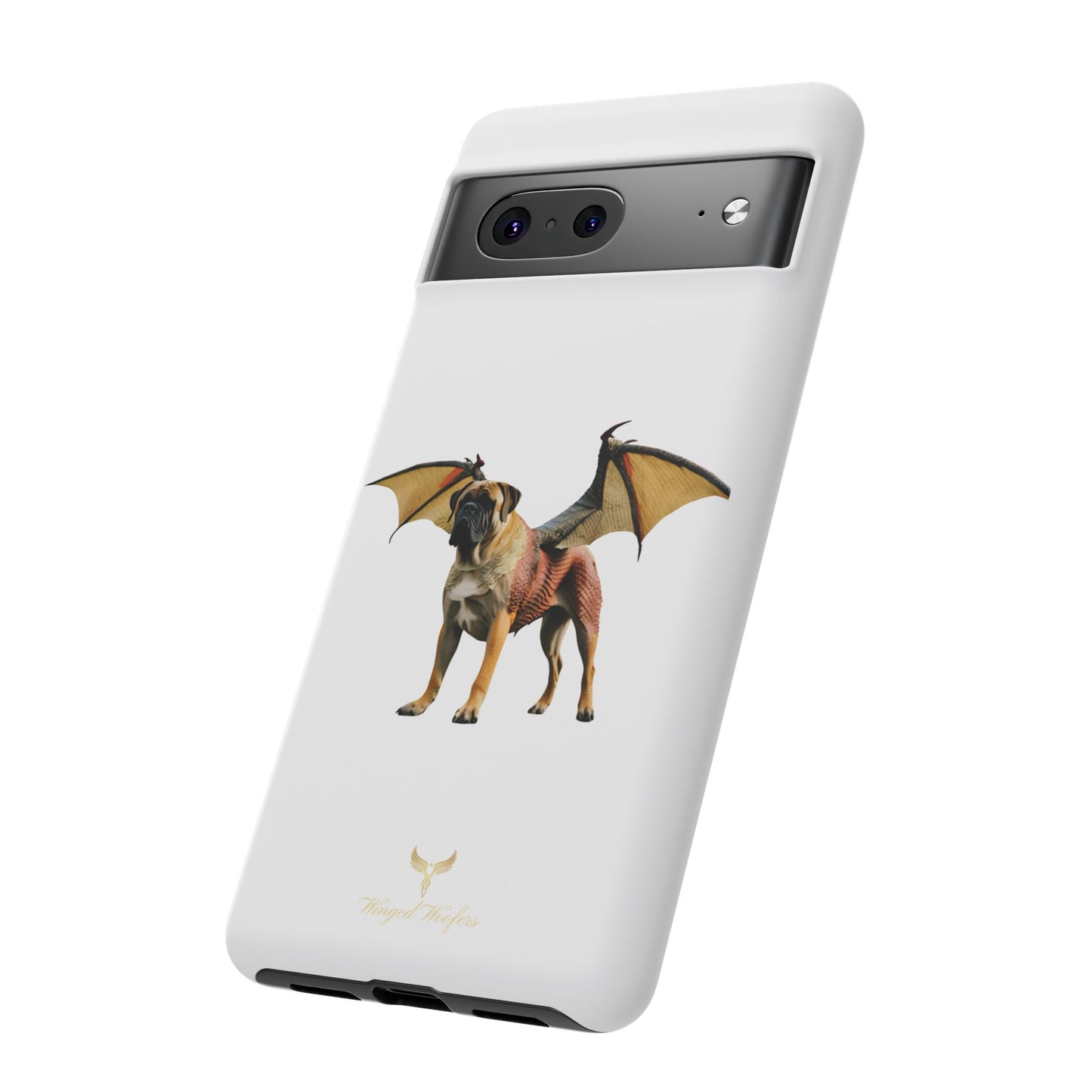 Fantasy Bullmastiff Dog Dragon Phone Case - Tough Cases with Winged Design