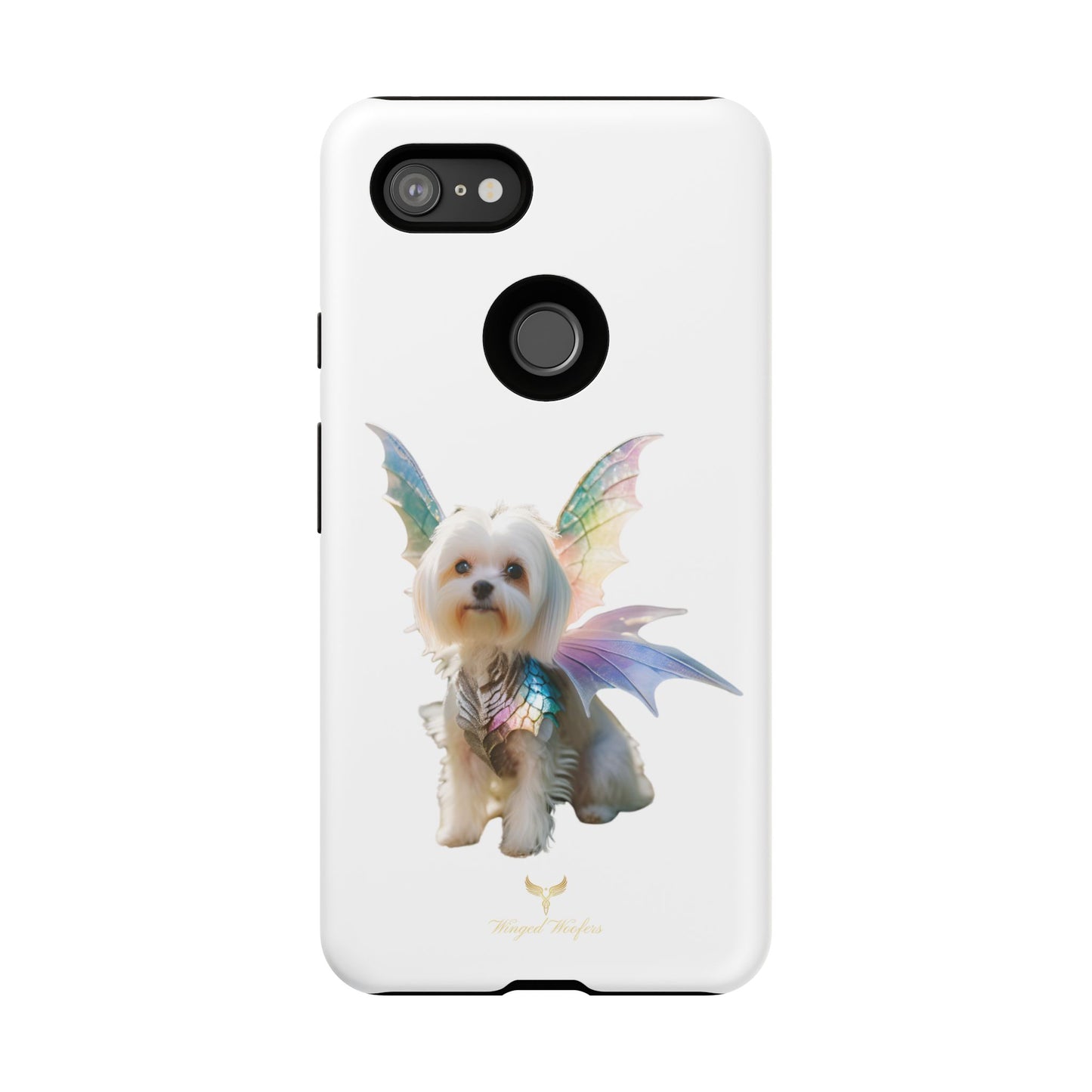 Maltese Dog with Wings Tough Phone Cases