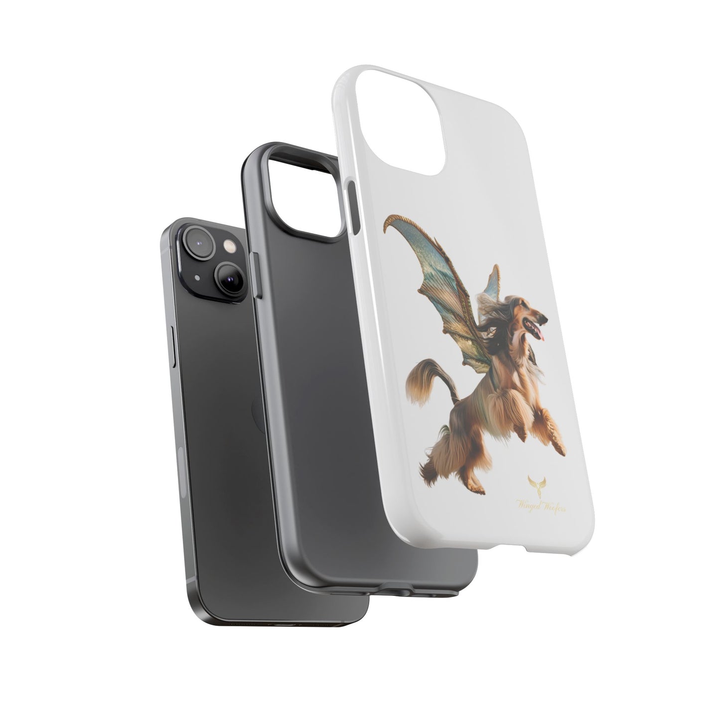 Magical Afghan Hound Dog Phone Case - Tough Cases with Winged Design