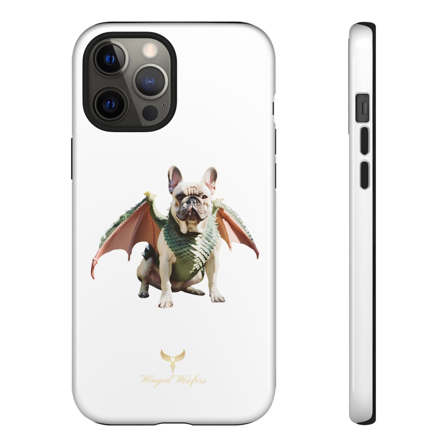 Fantasy French Bulldog Pet Phone Case with Dog in Wings Design