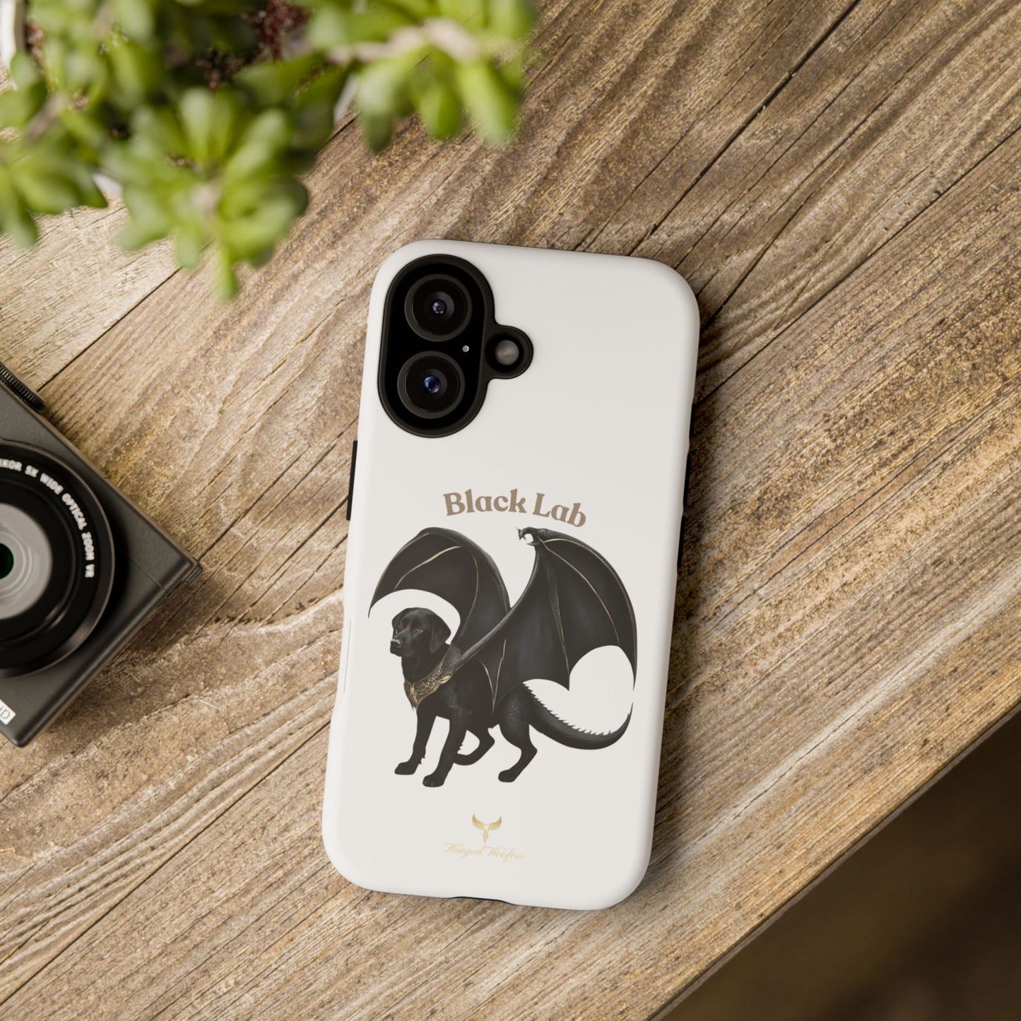 Black Labrador Dragon Case - Tough Phone Case for Pet Lovers