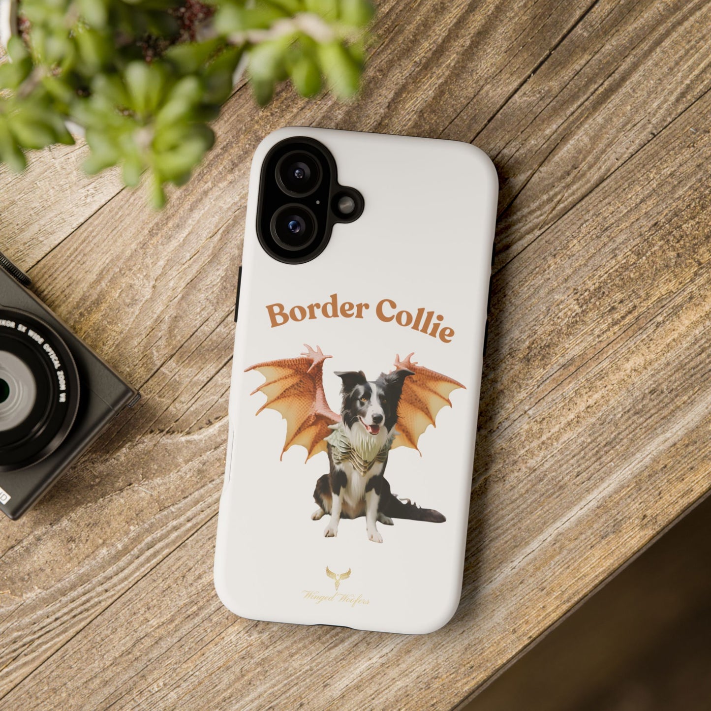 Border Collie Dragon Phone Case - Tough Cases for Dog Lovers