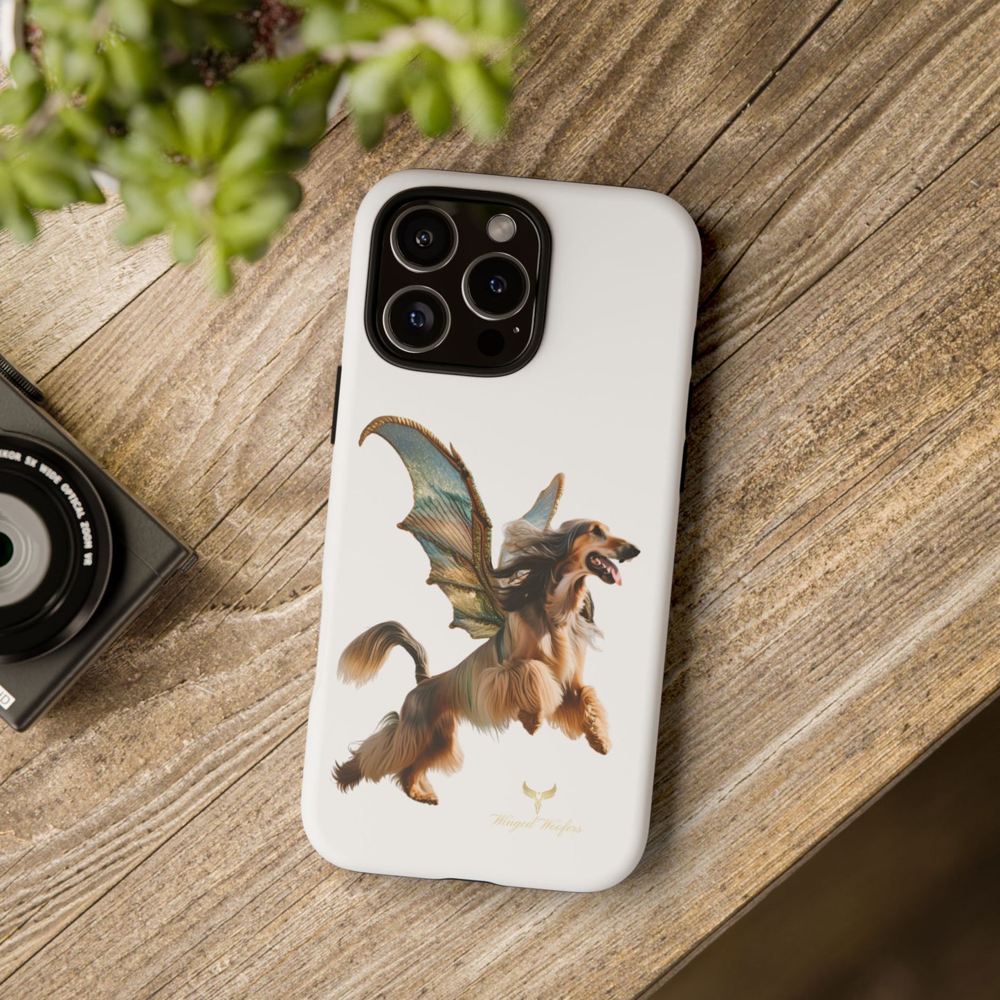 Magical Afghan Hound Dog Phone Case - Tough Cases with Winged Design