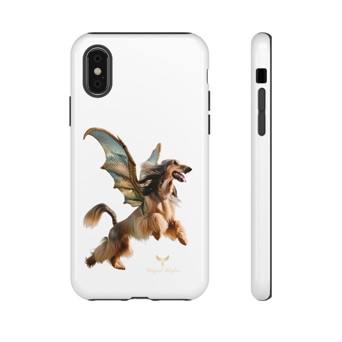 Magical Afghan Hound Dog Phone Case - Tough Cases with Winged Design