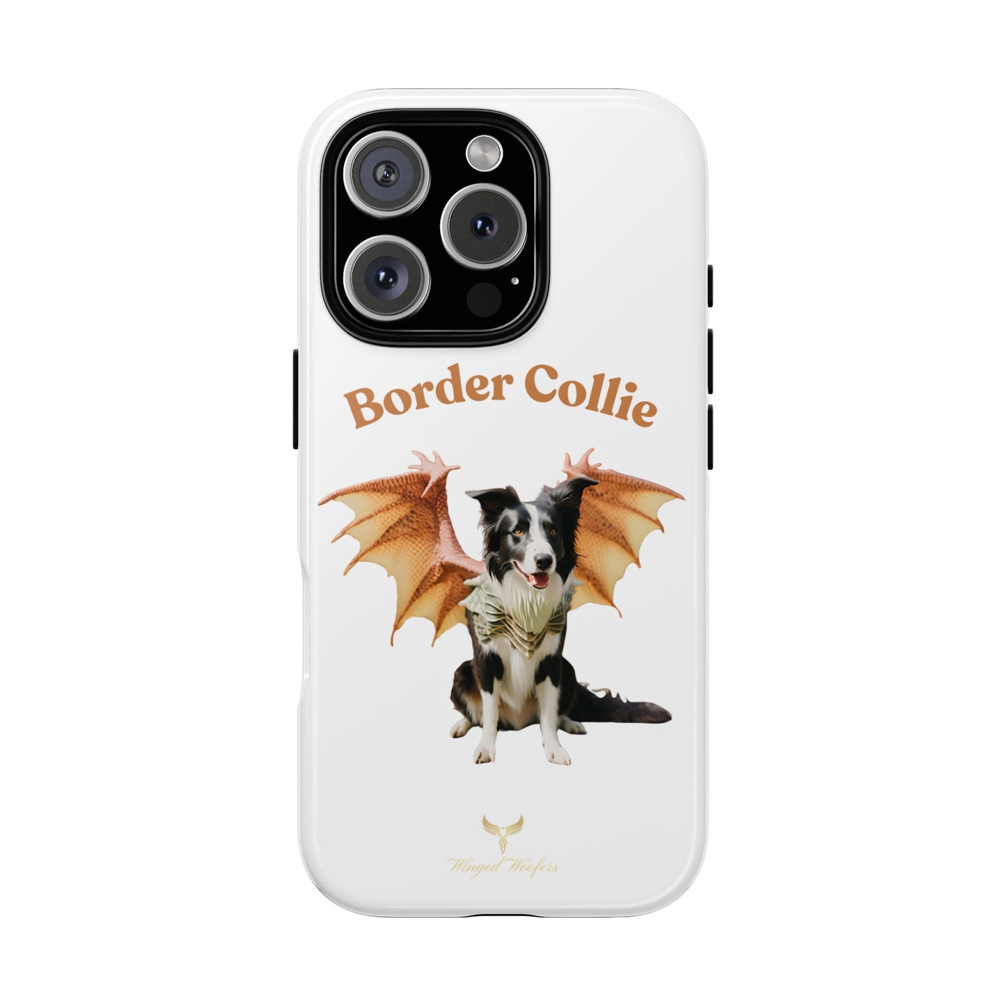 Border Collie Dragon Phone Case - Tough Cases for Dog Lovers