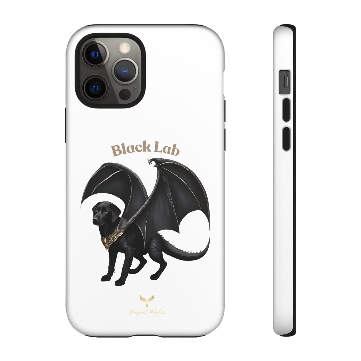 Black Labrador Dragon Case - Tough Phone Case for Pet Lovers